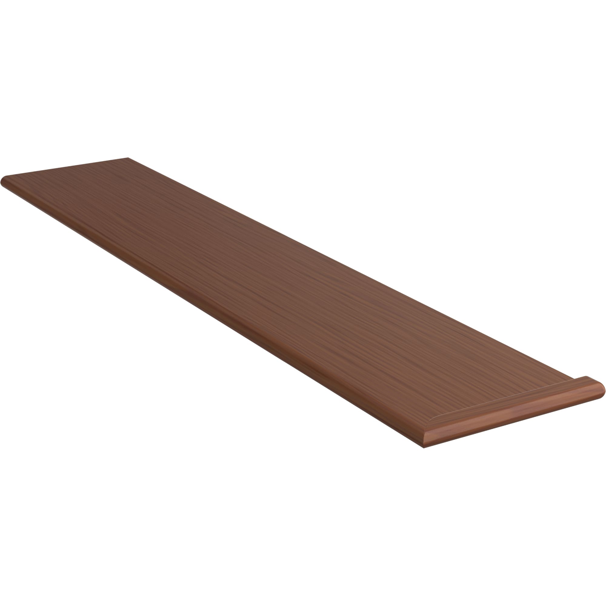 L.J. Smith Stair Systems 807011X54RH-C 54-in x 11.5-in x 1-in Brown Cherry Right return Bullnose Stair Tread