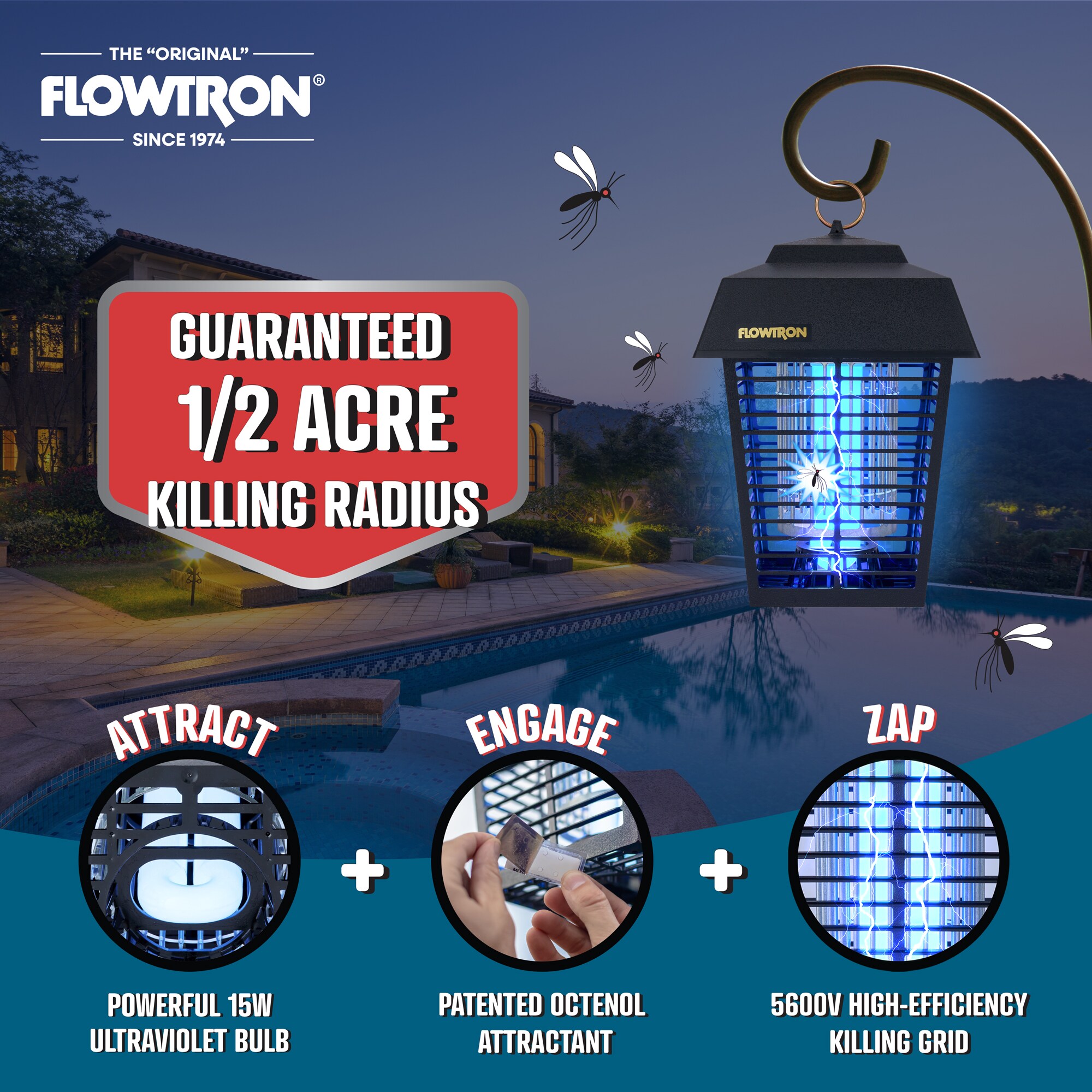 Flowtron Outdoor Zapper Outdoor Insect Trap FLWMC9000 at Lowes.com