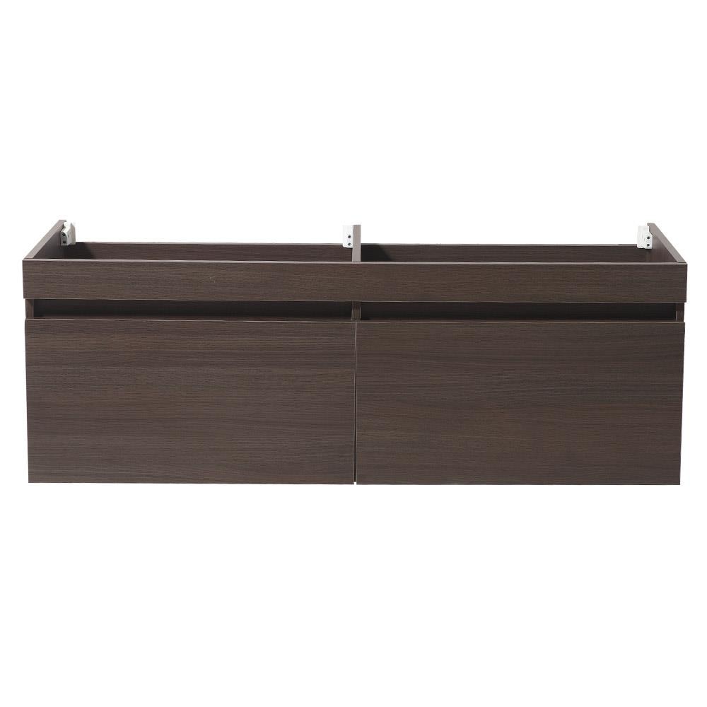 Largo 54-in Gray Oak Bathroom Vanity Base Cabinet without Top in Brown | - Fresca FCB8040GO