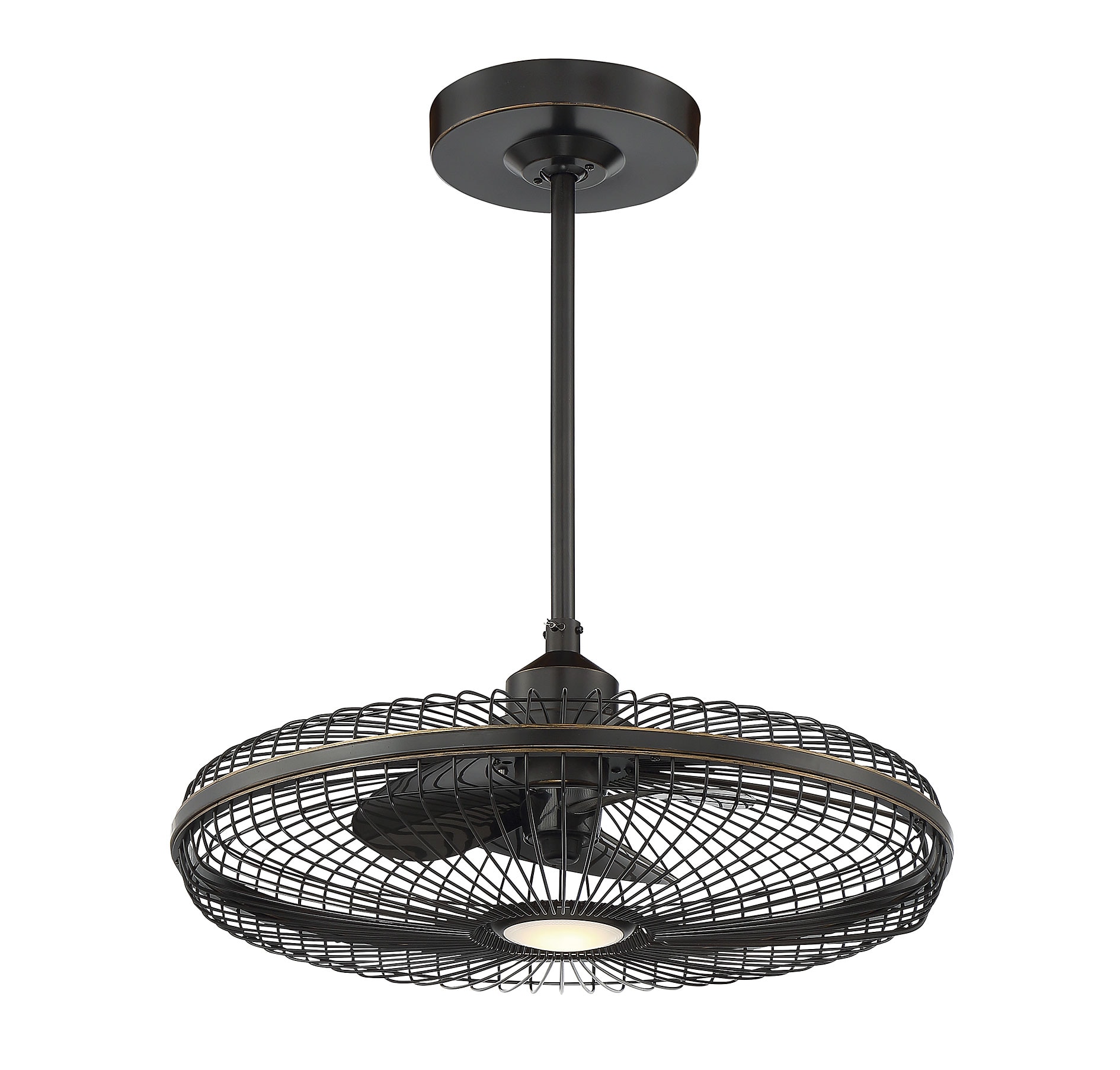Wetherby Classic Bronze Industrial LED Chandelier Fan with Remote