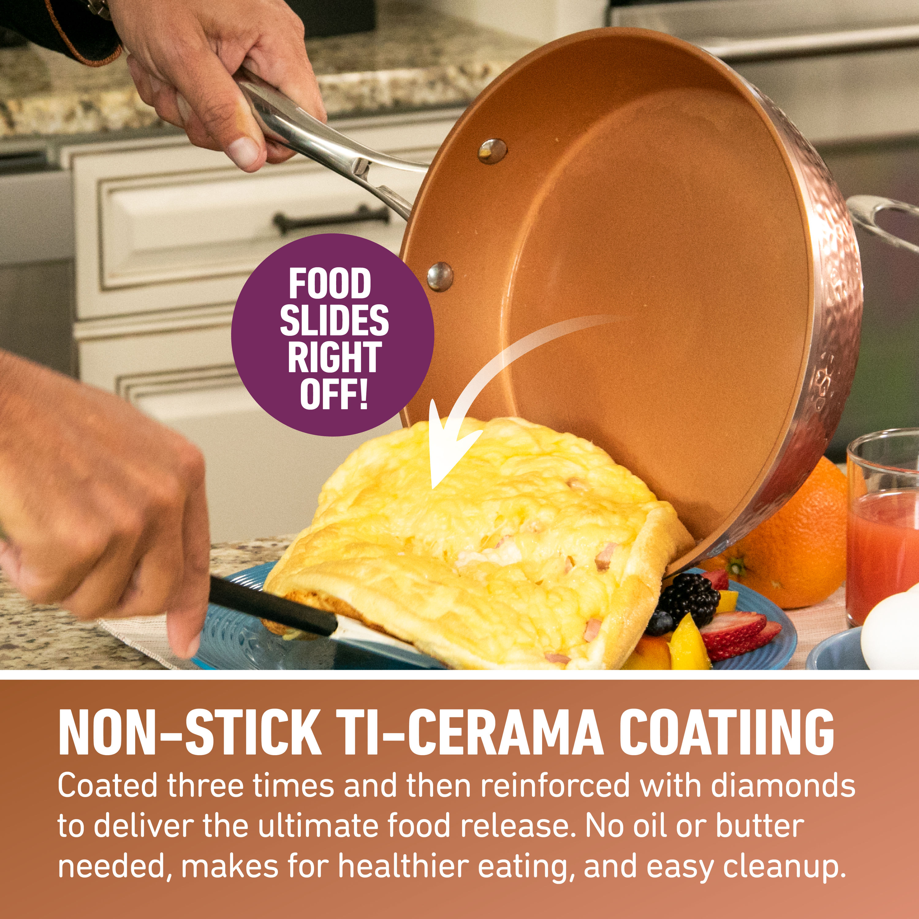 Gotham Steel Large Non-stick Ti Cerama Baking Pan - Copper