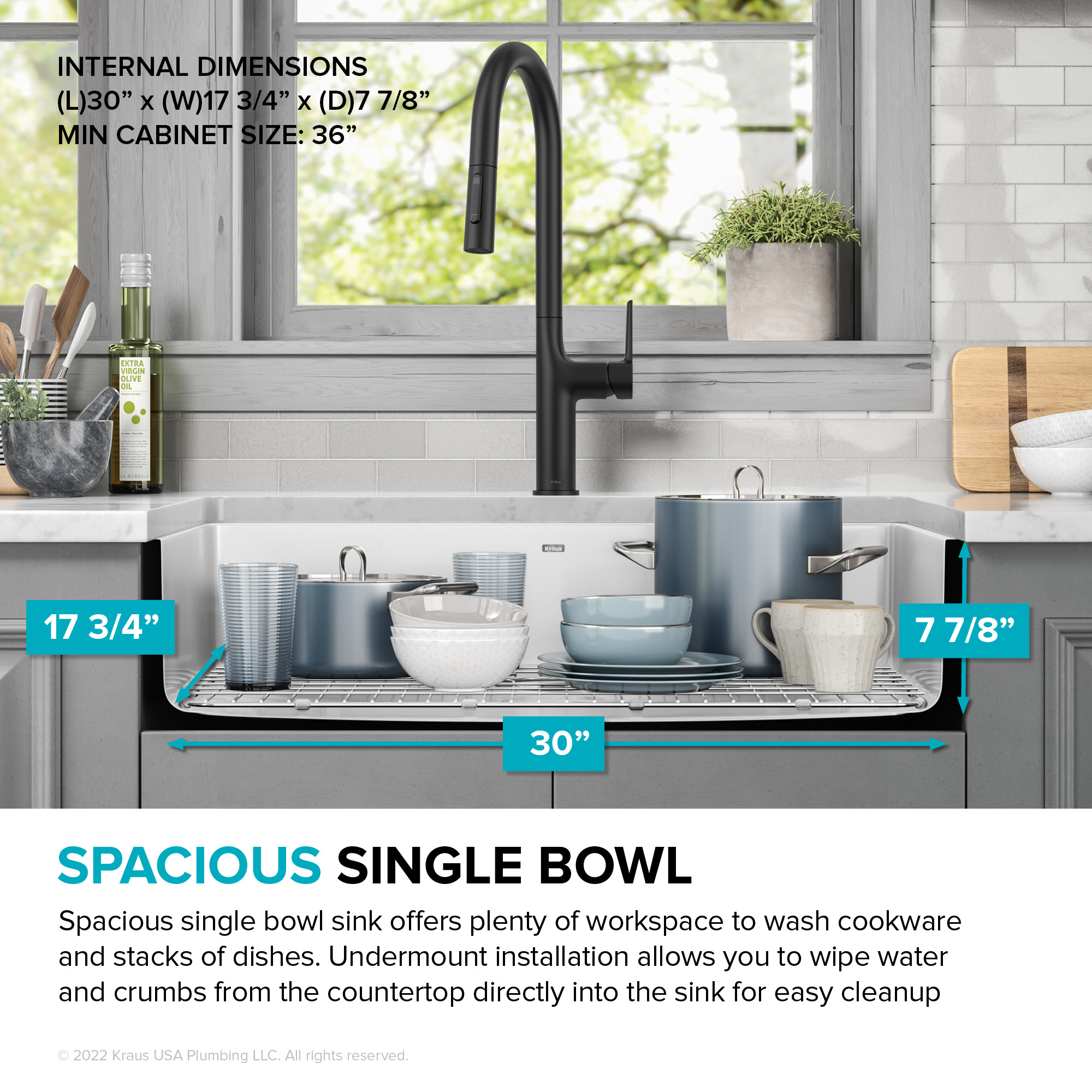 Kraus KE1US32GWH Kitchen-Sinks - View #7