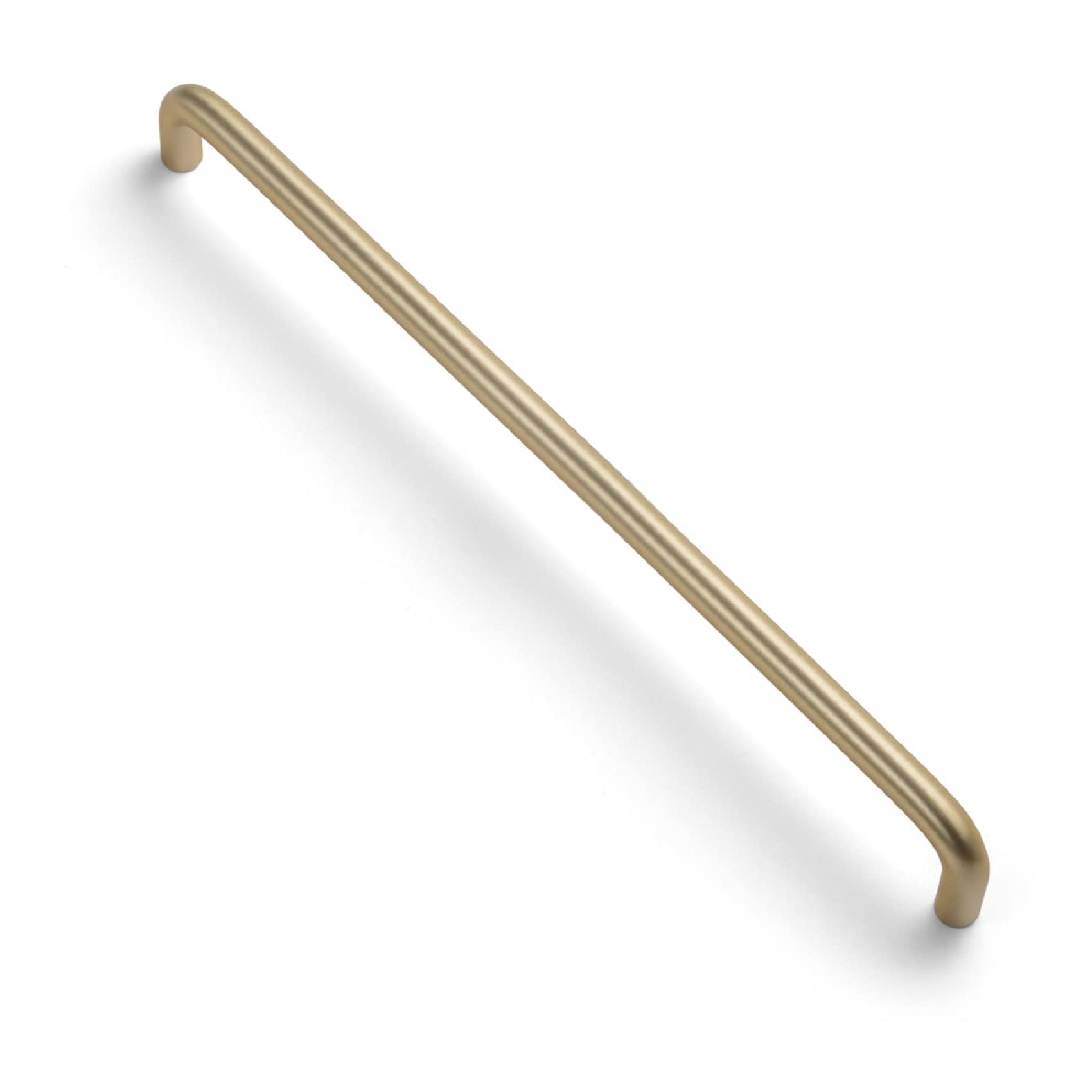 Miaokesen 7385TLS-256-PLUS 10-in , 256mm Center to Center Light Brushed Brass Plus Cylindrical Handle 12 -Pack