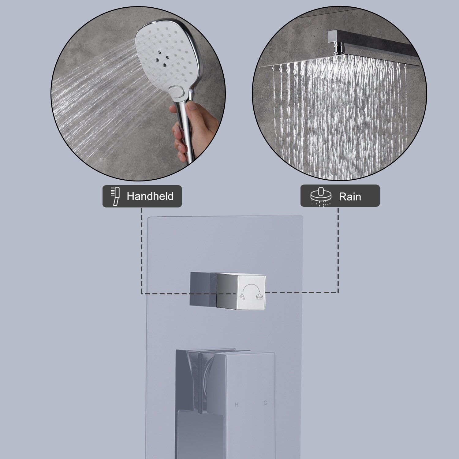 GZMR MR-EB-W-2-12-MB Showerhead-Bar-Panels - View #7