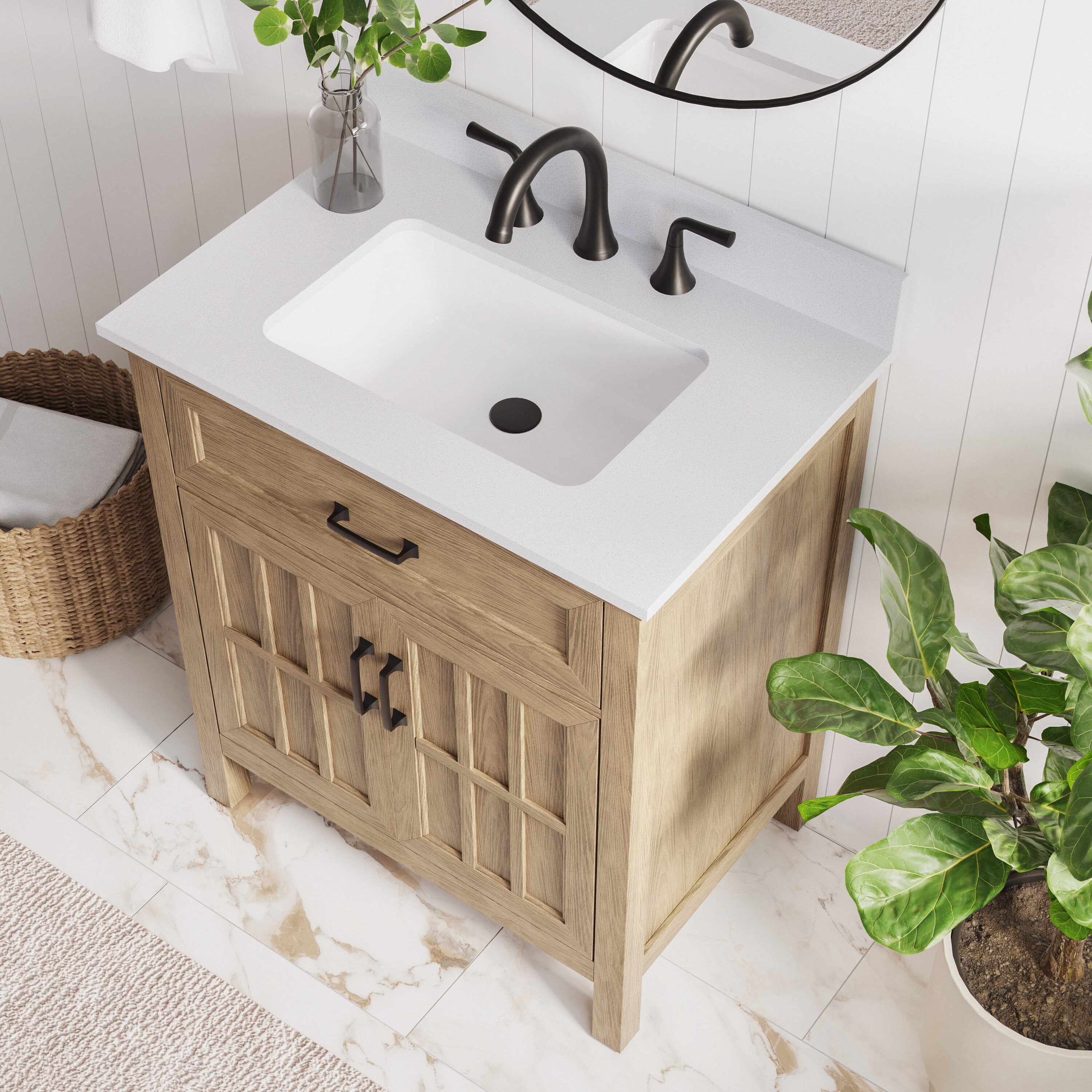 allen + roth LWS30WWV Bath-Vanity-Combo - View #5