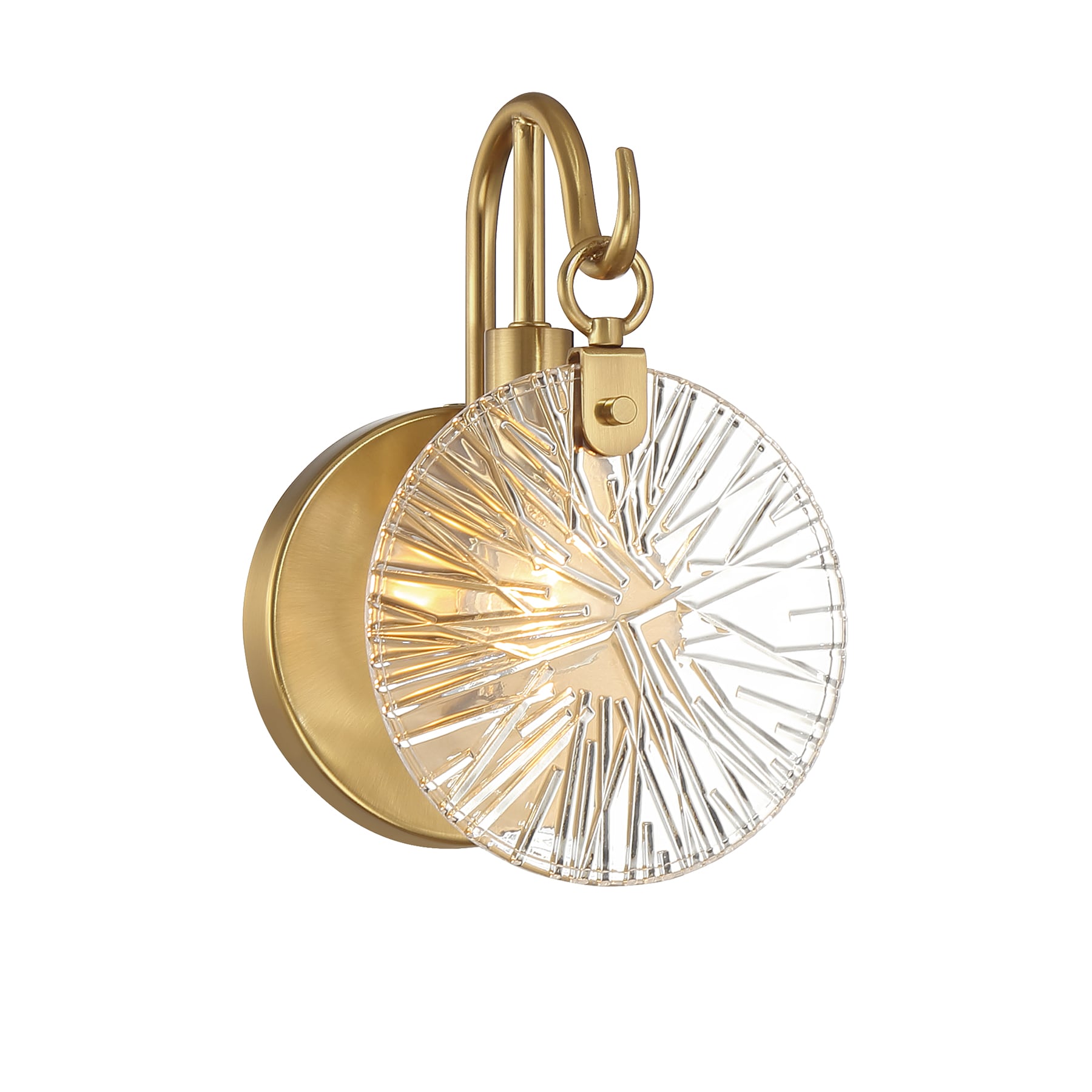 Savoy House 9-3981-1-322 Addison 1-Light Bathroom Vanity Light in Warm Brass 5.75-in 1 -Light Antique Brass Glam Vanity light