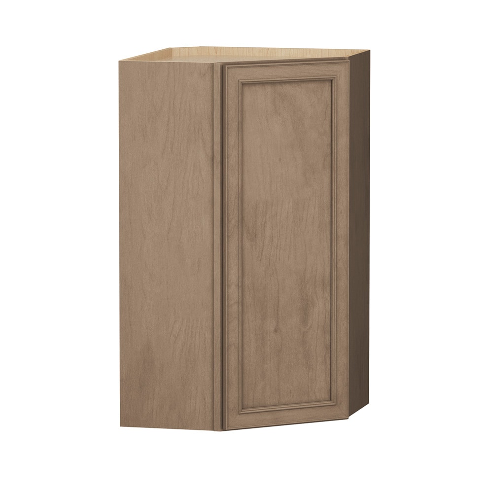 Shenandoah Irvington 24-in W x 42-in H x 12-in D Almond Stained Diagonal Wall Fully Assembled Cabinet Recessed Panel Miter
