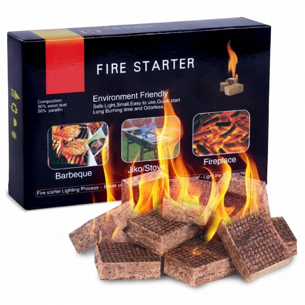 ITOPFOX - Fire Starter Sticks Natural Pine Wood Shavings Water Resistant for Campfires BBQ Grill...