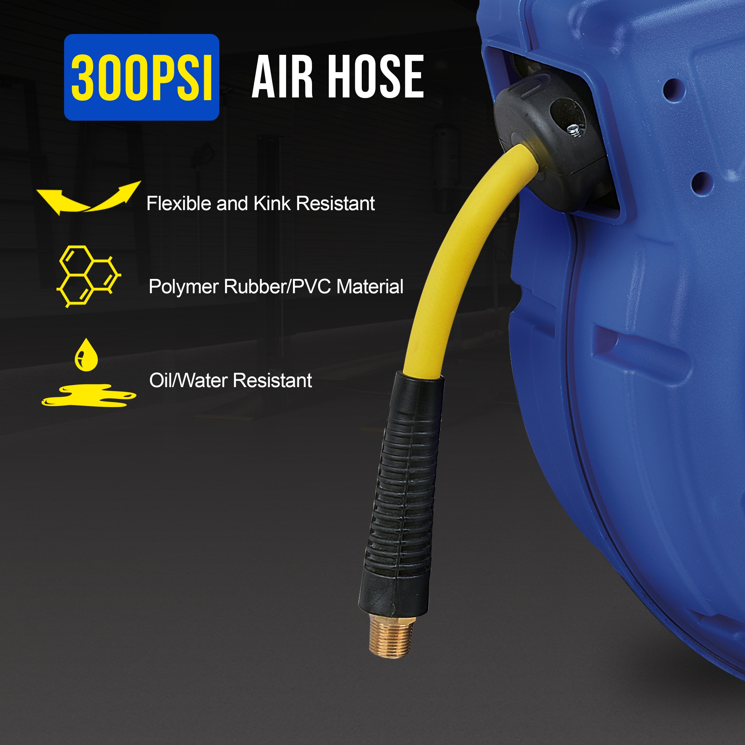 Goodyear Goodyear Mountable Retractable Air Hose Reel- 3/8in X