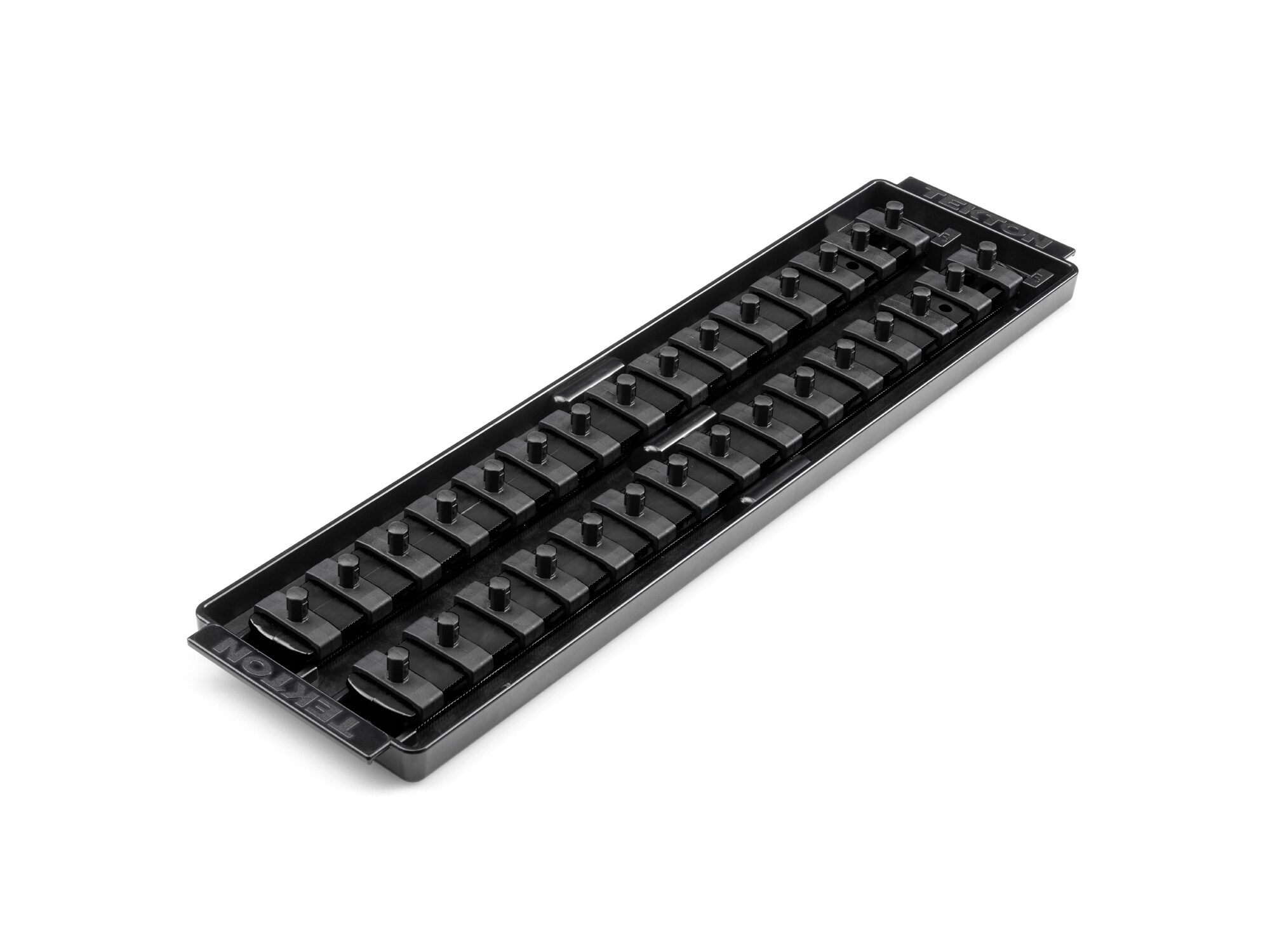 TEKTON OST02230 Plastic Socket storage - 1/4 in drive x 13 inch socket rails with 30 clips