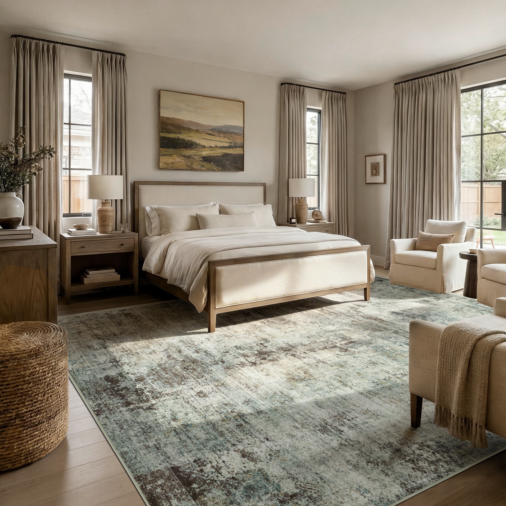 KERDOM MHJZ-8X10-GRAYBROWN rugs - View #2