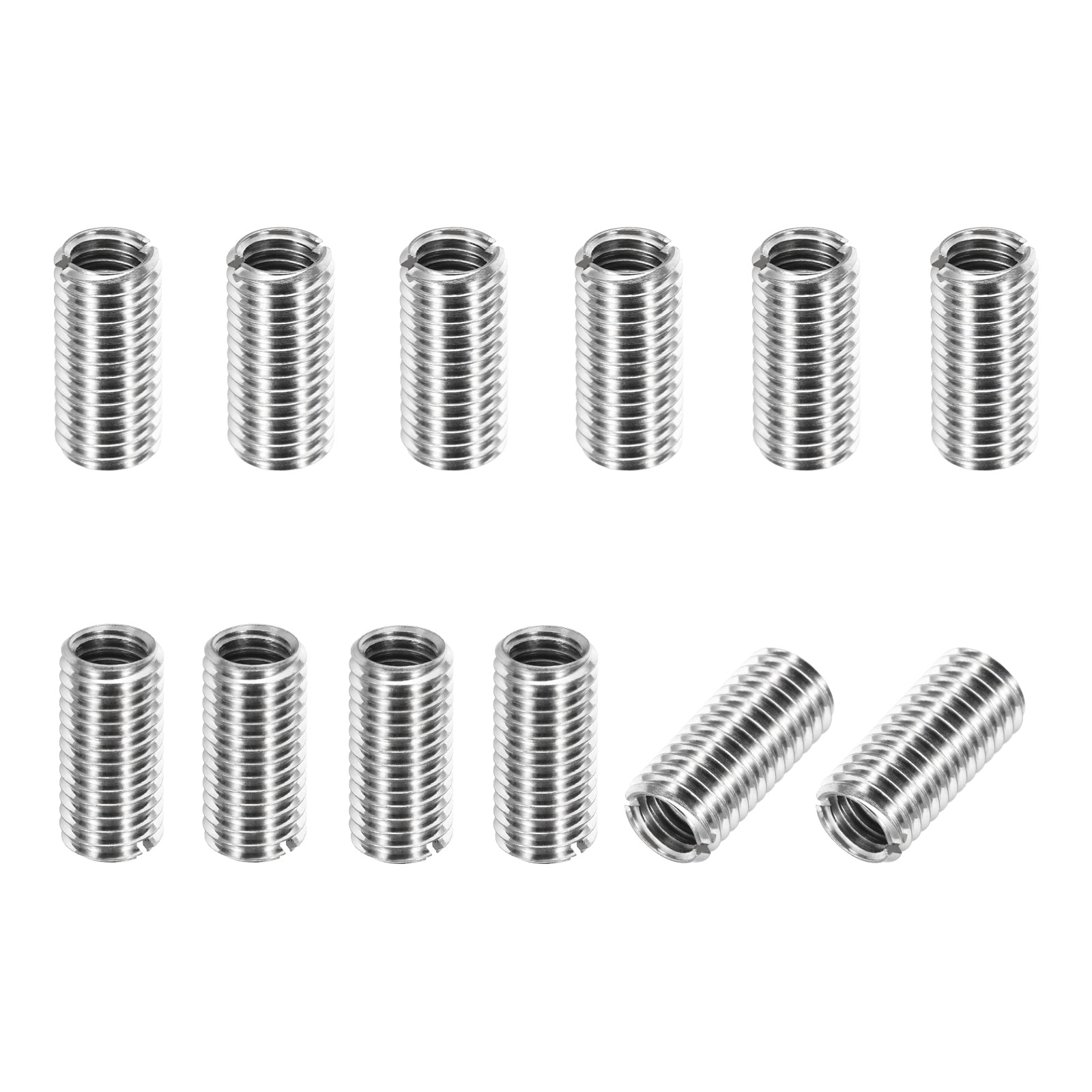 PATIKIL Thread Adapters Sleeve Reducing Nut 12pcs M10x1.5 Male to M8x1.25 Female Repairing Insert Nut Screw Reducer Conversion 303 Stainless Steel Fastener 20mm #S26090701UX5766
