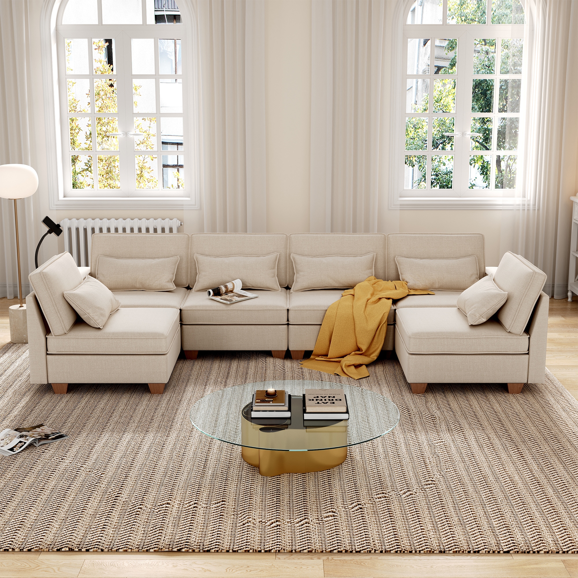 Jarenie YMX05S42-OG 131 Casual Beige Sectional