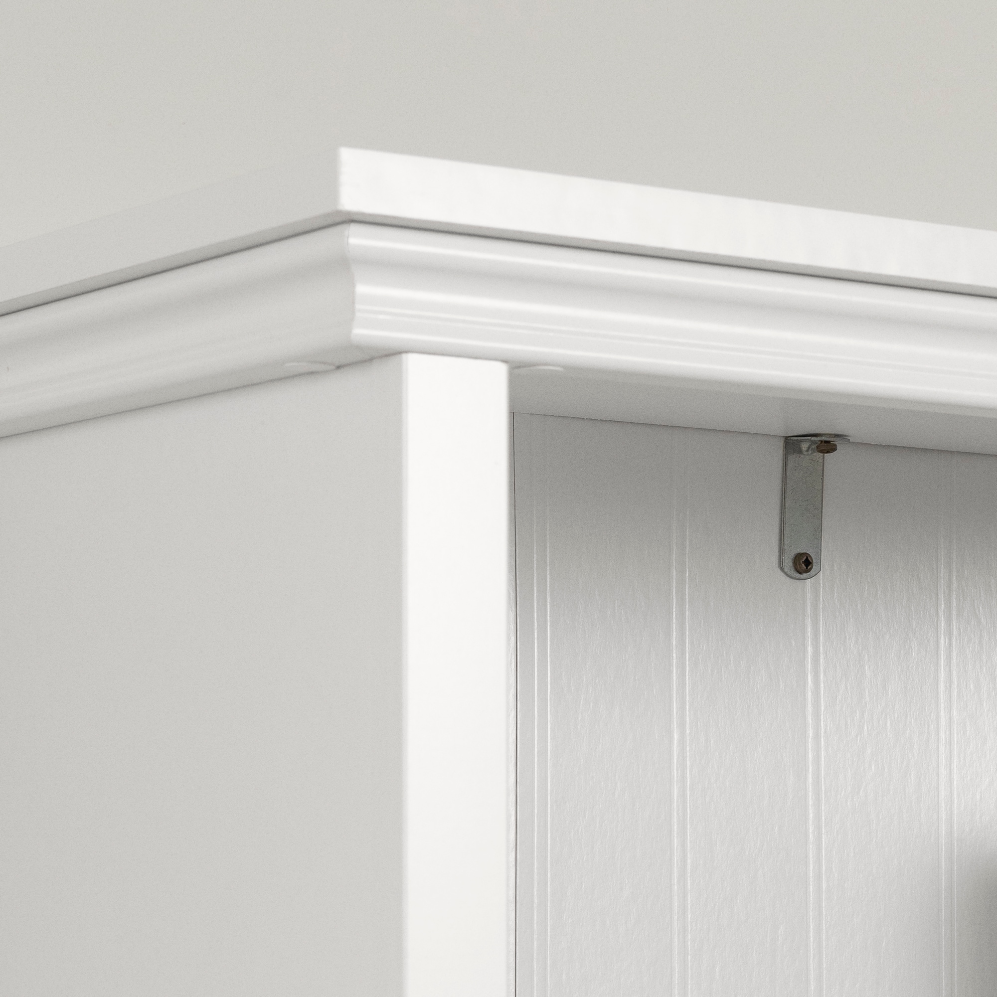 Pure White Adjustable 4-Shelf Wood Bookcase