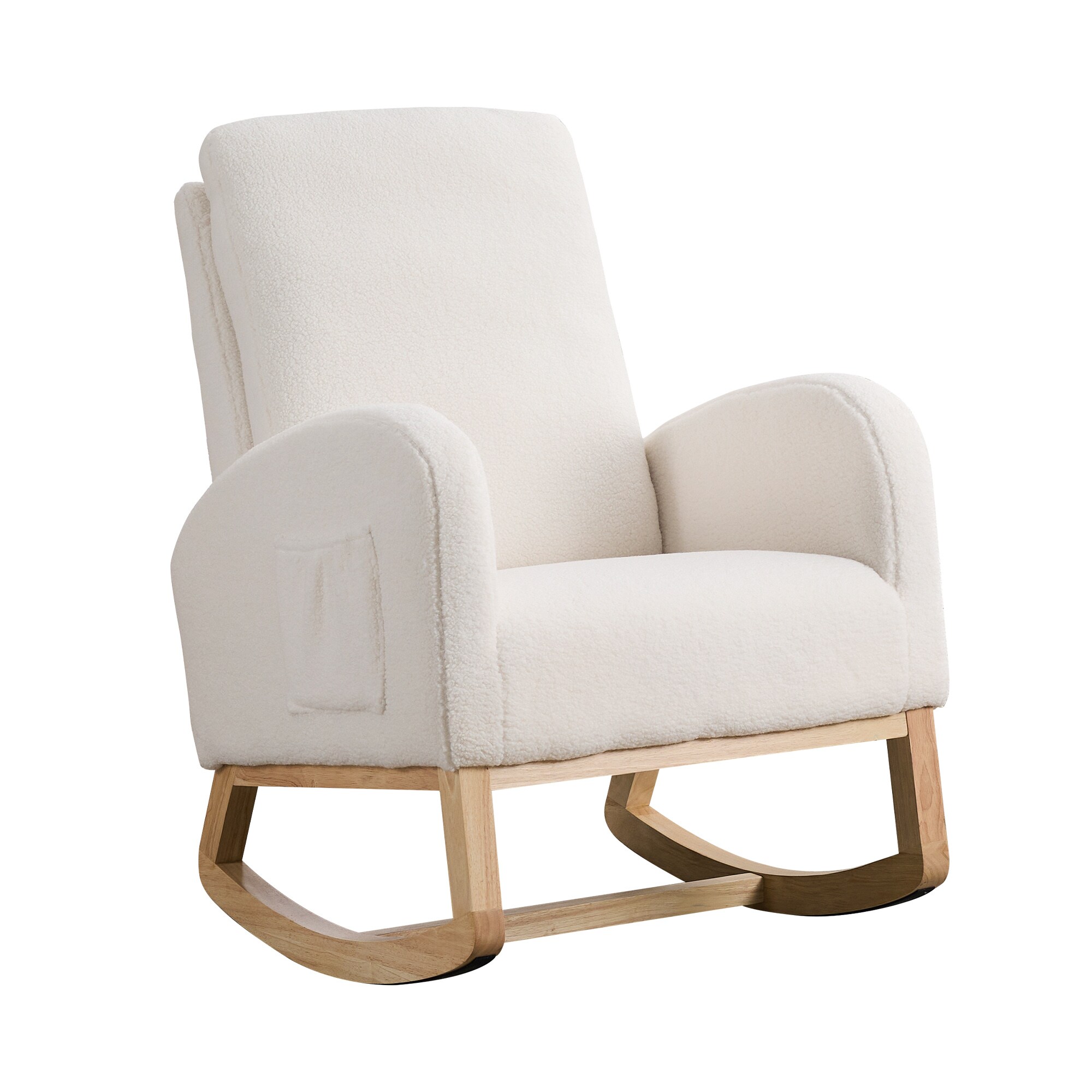 Hrinhom HC-W5004-IVORY Casual IVORY Rocking Chair