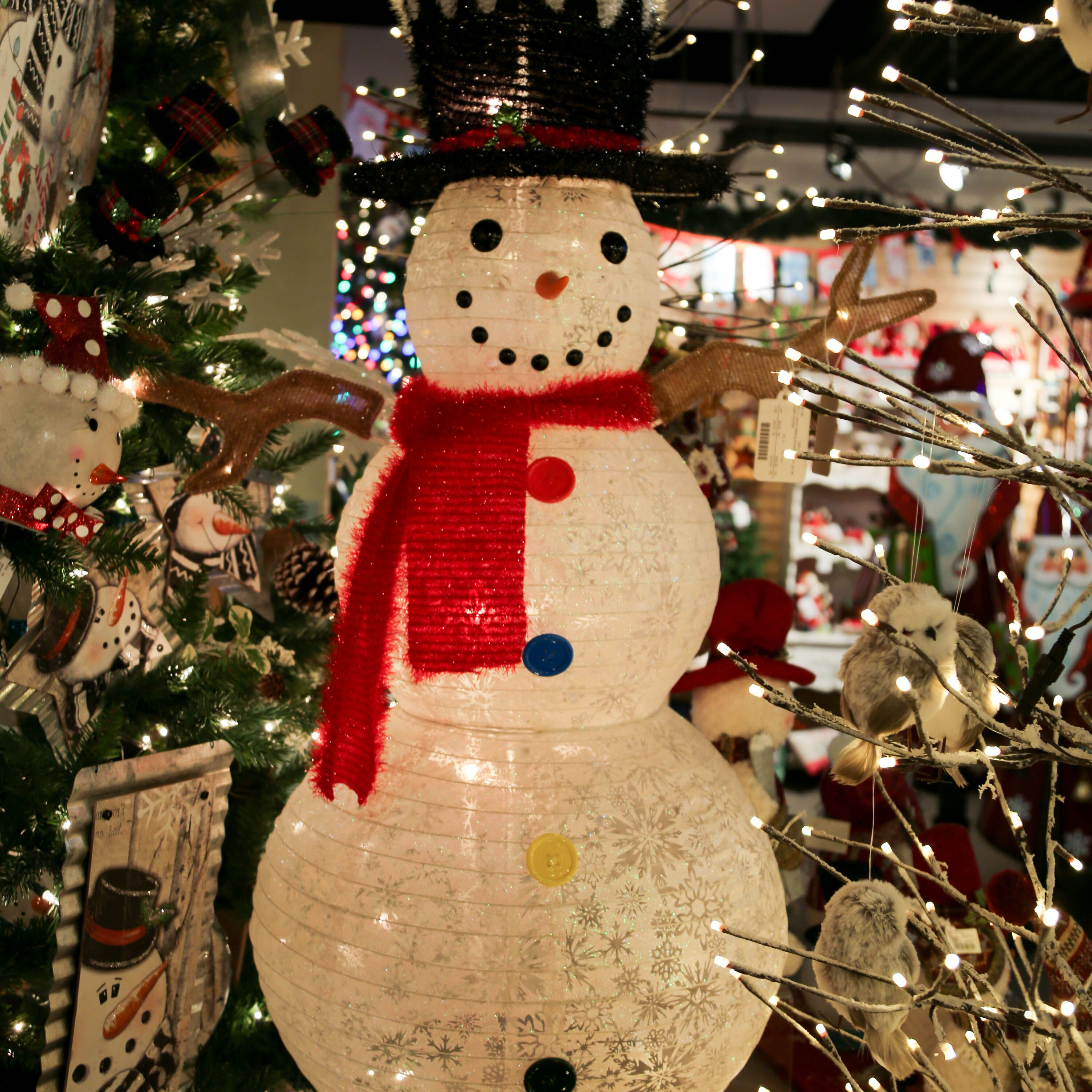 LN ProductWorks Red White Ice Cube 45 Lighted Snowman Display Holiday -  Ruby Lane