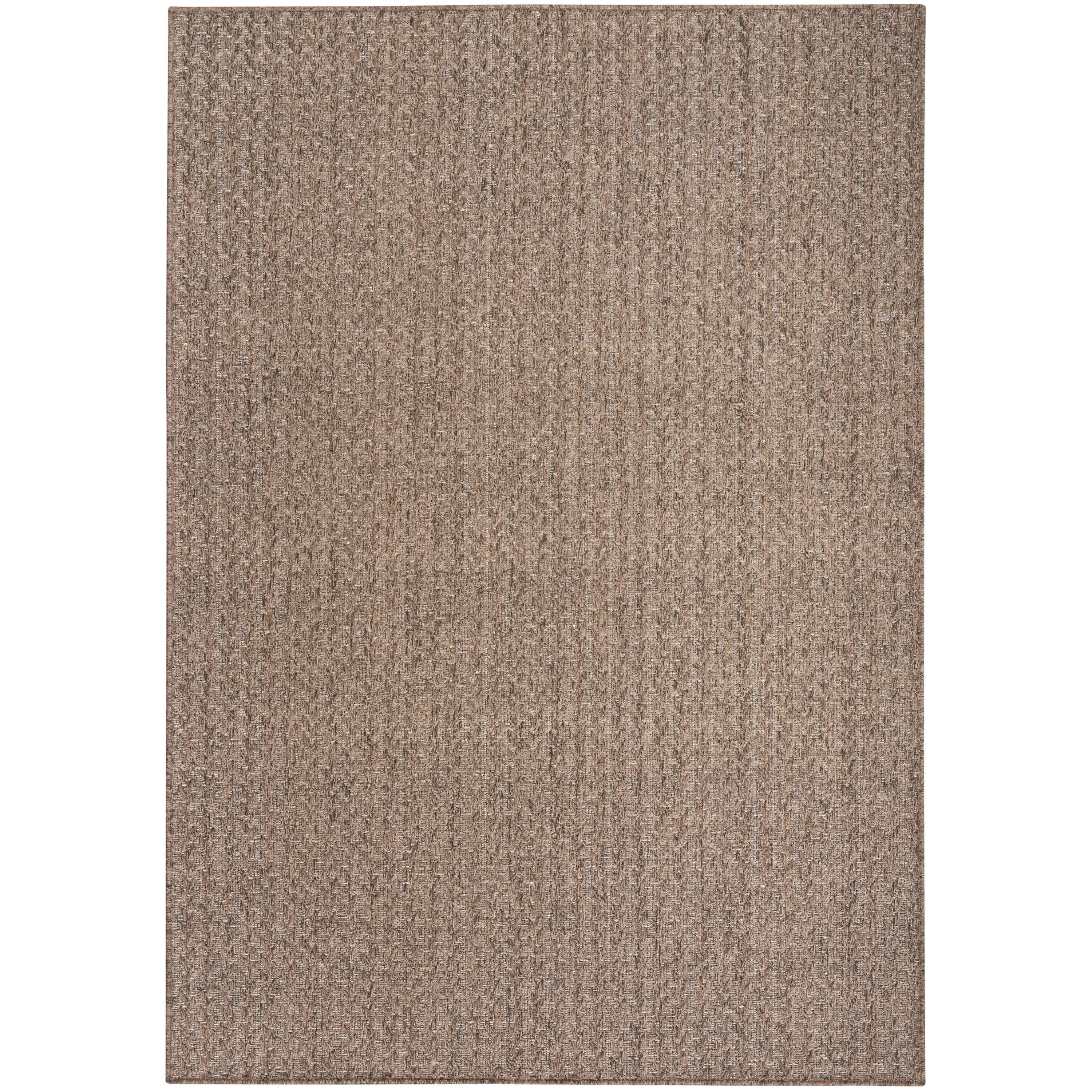Nourison 841491140680 Tulum 5'3" x 7' Brown Indoor/Outdoor Rug