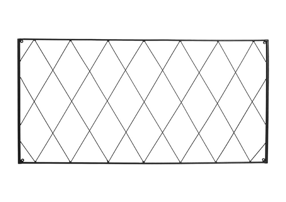 Somerset Black Wrought Iron Garden Trellis, 53" Height