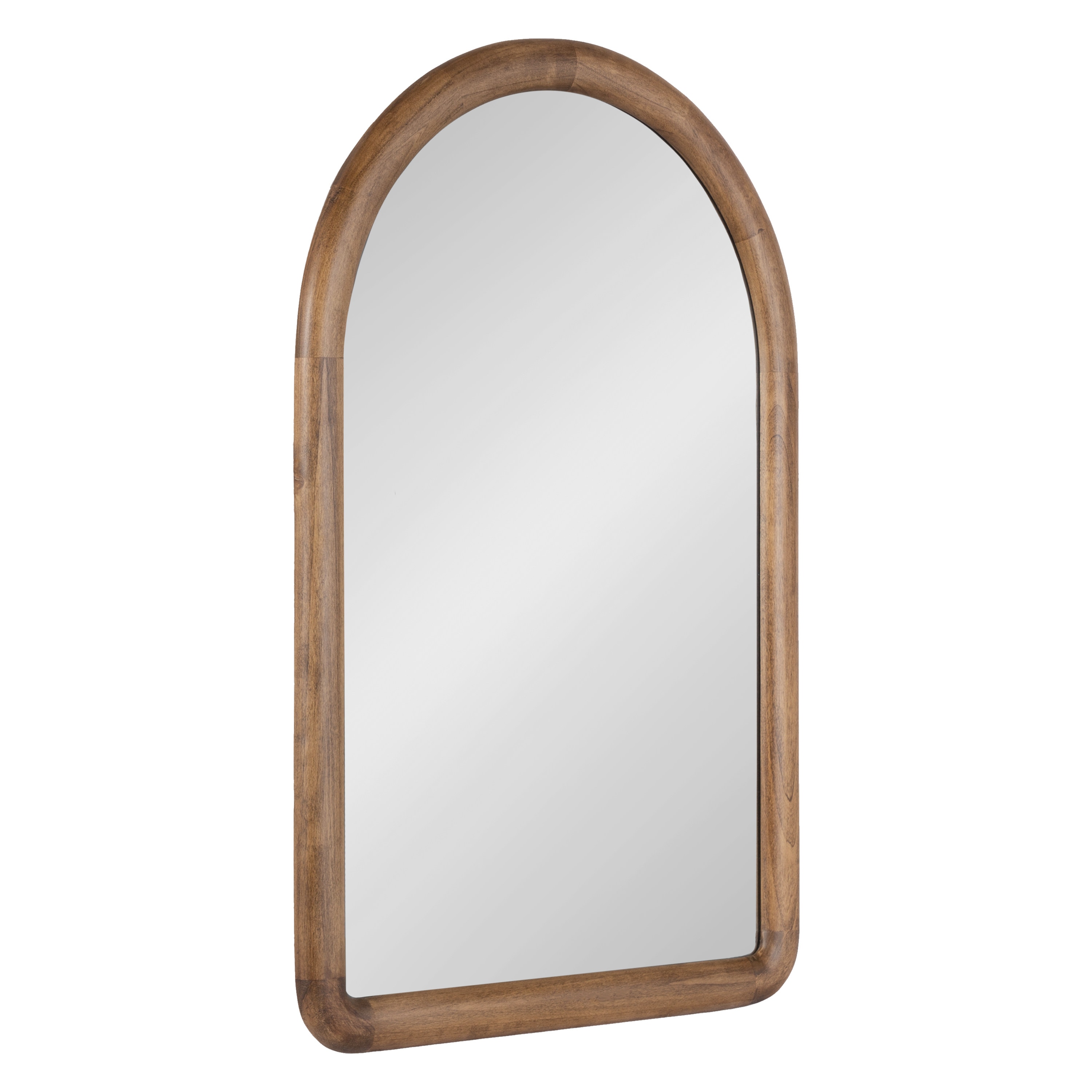 Kate and Laurel 225191 Dessa 24.00-in W x 36-in H Arch Rustic Brown Framed Wall Mirror