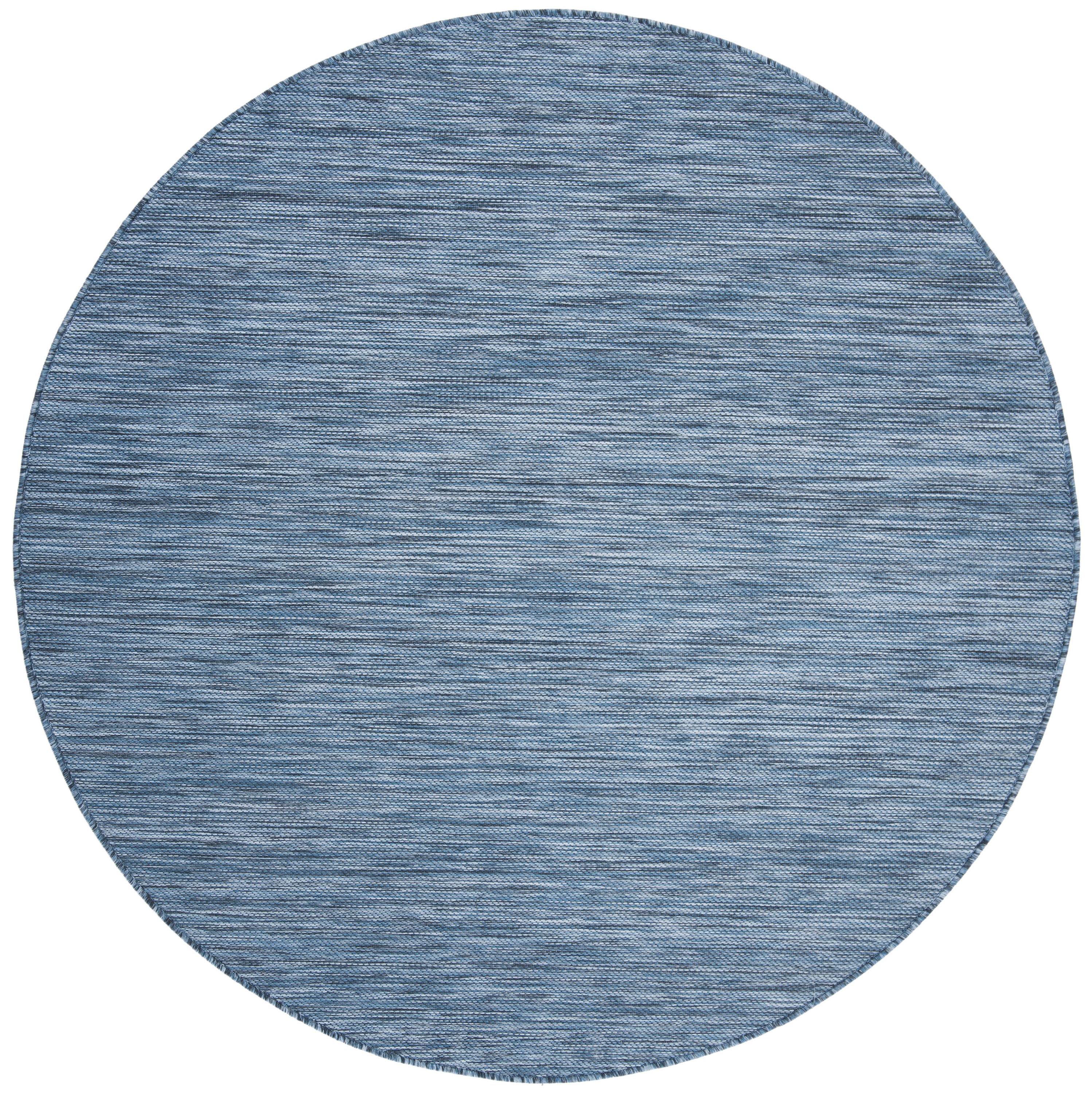 Safavieh BHS218M-7R Beach House Adina 7 x 7 (ft) Loomed Polypropylene Blue Round Indoor/Outdoor Solid Farmhouse/Cottage Area rug