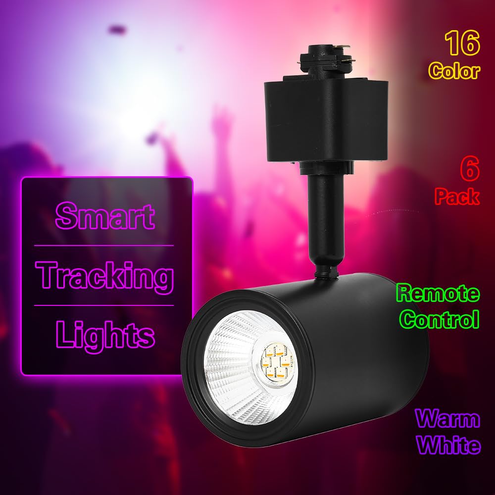 AOIZGMY RGB Track Lights with Halo Effect Remote Control Multicolor ...