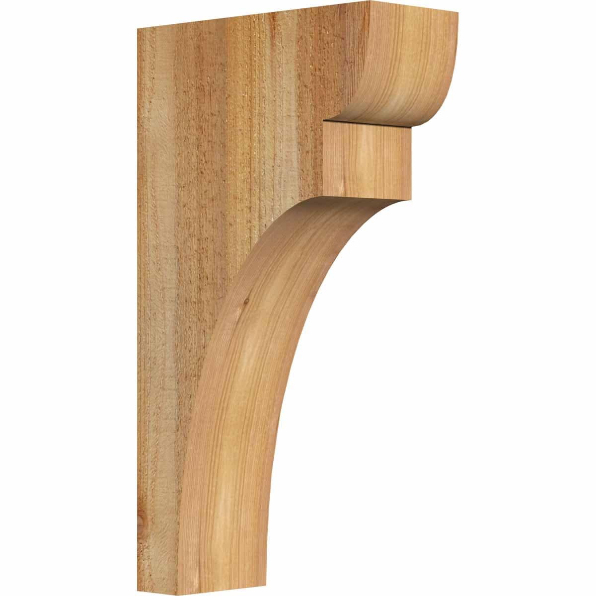 Ekena Millwork COR04X10X18YOR00RWR 4-in x 10-in x 18-in Yorktown Unfinished Western red cedar Wood Paintable/Stainable Corbel
