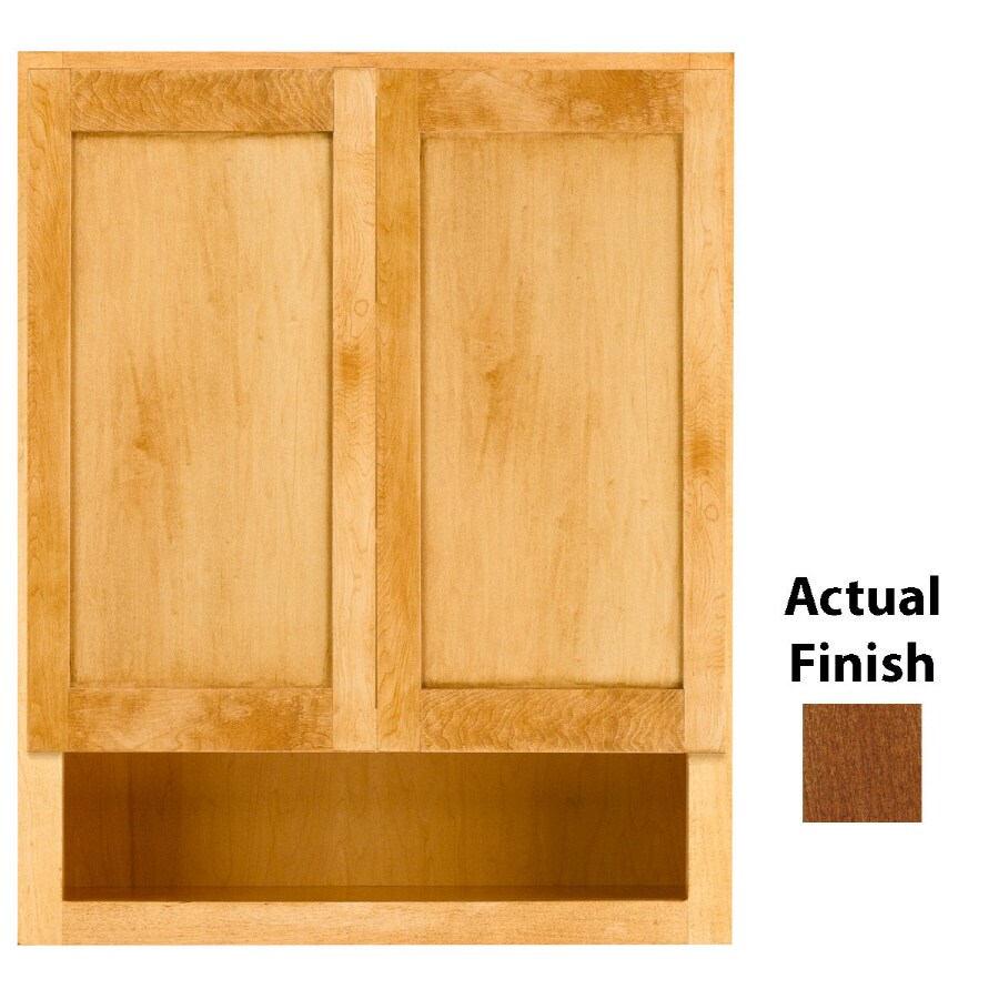 KraftMaid 24 In X 30 In X 7 In Chestnut Bathroom Wall Cabinet At Lowes Com   00375535 