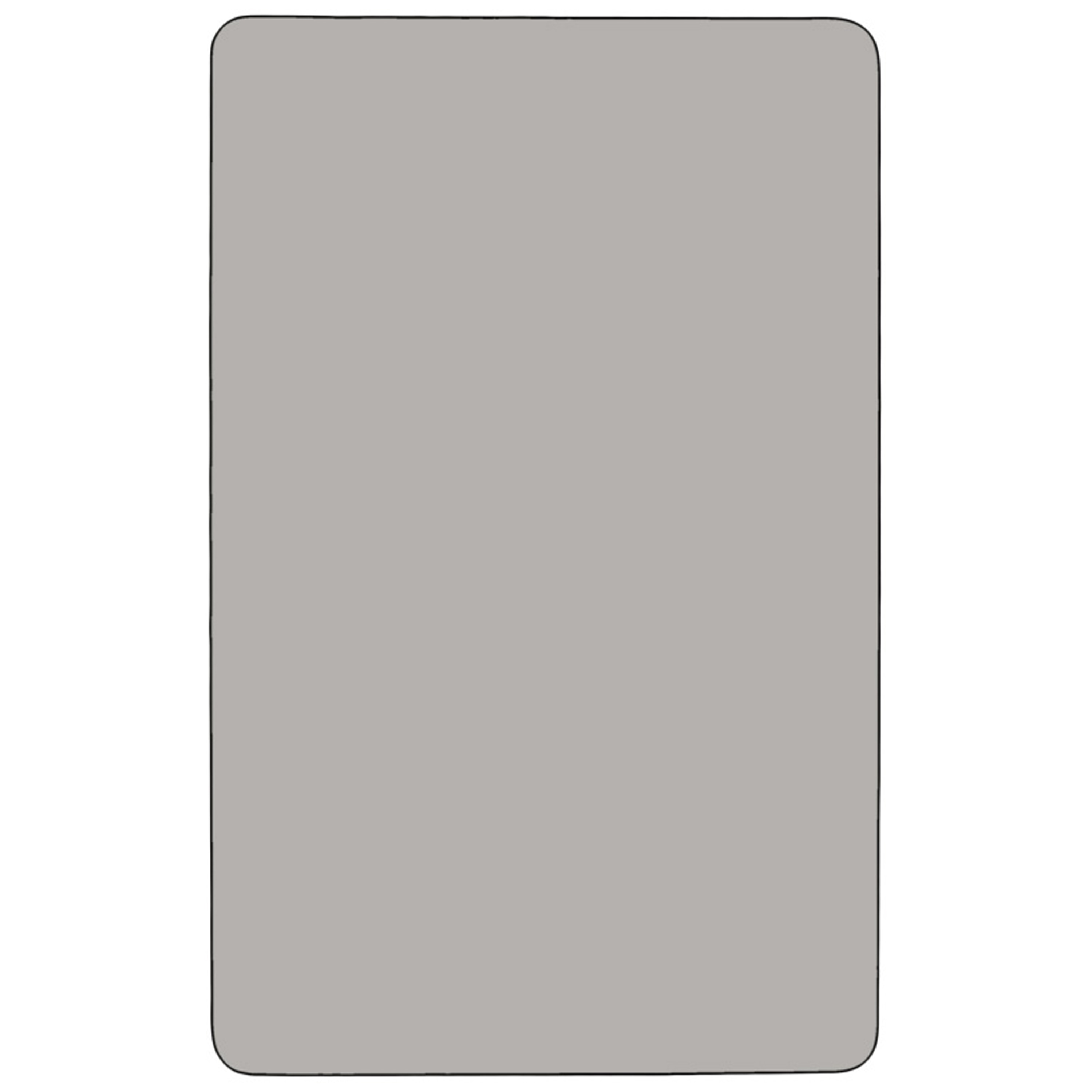 Gray Adjustable Rectangular Laminate Activity Table with Wheels
