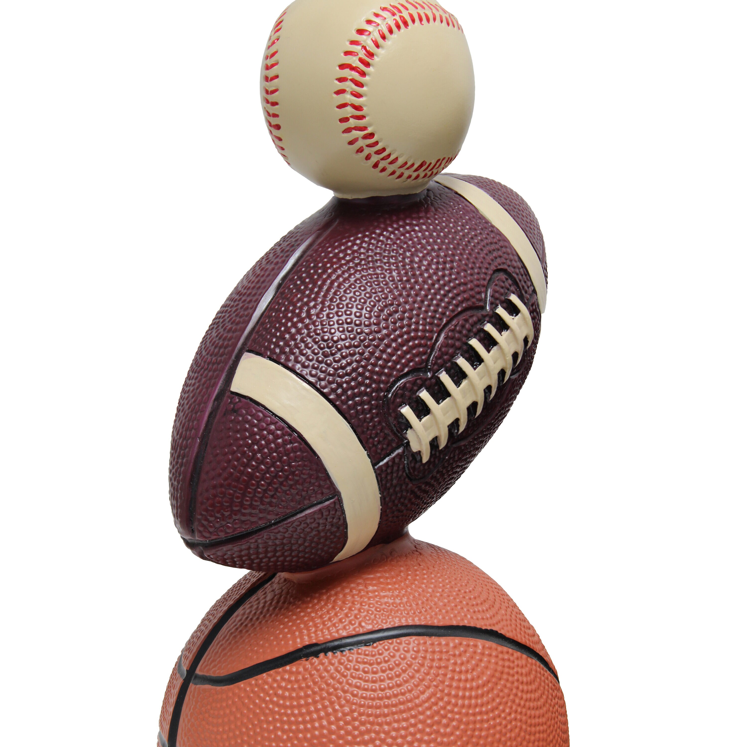 22" White Polyresin Sports Combo Table Lamp for Kids