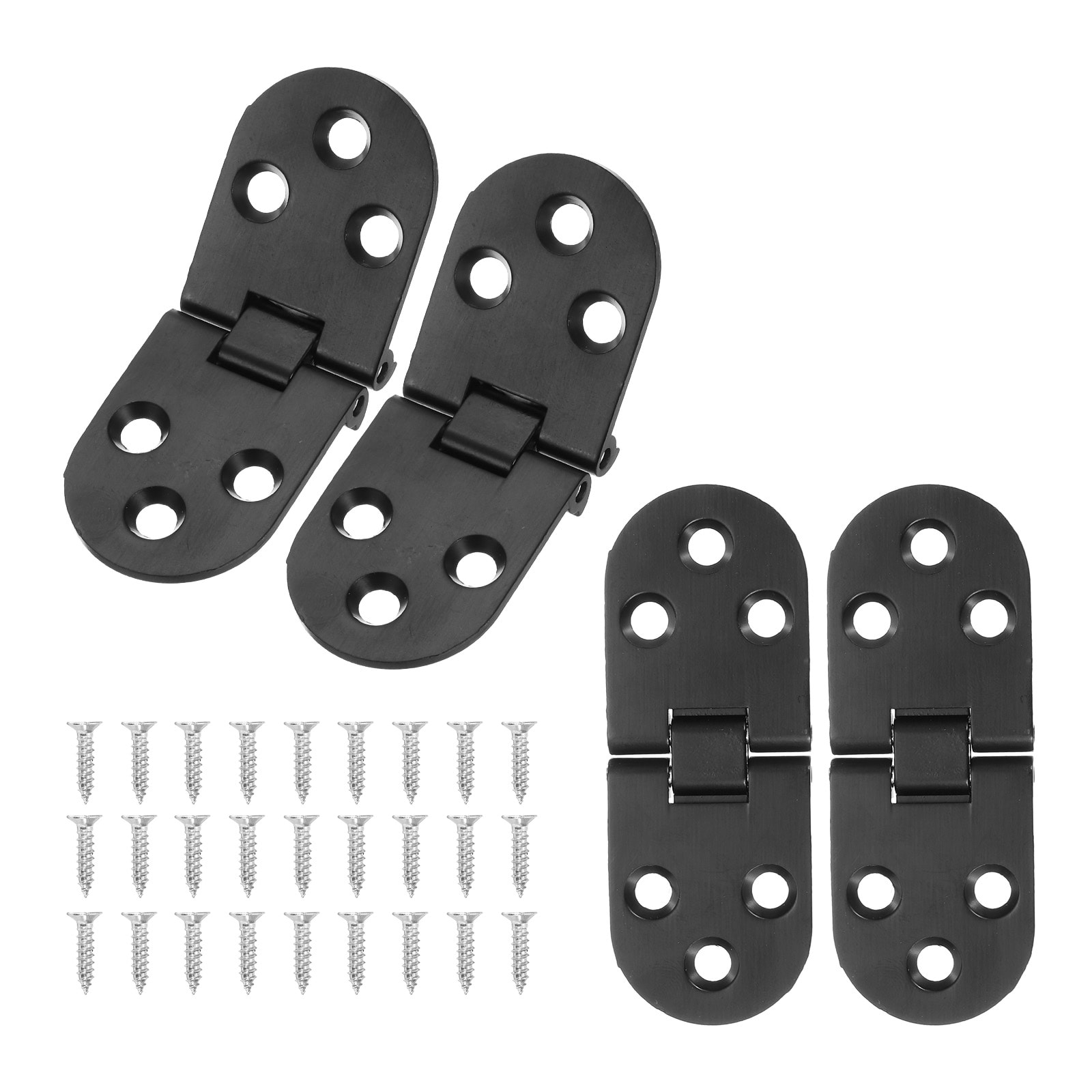 Unique Bargains 4pcs Sewing Machine Folding Table Flip Hinge Black Zinc Alloy Butler Tray Hinges with Screws for Drop Front Desk Drawer Door Hinges Hardware Accessory