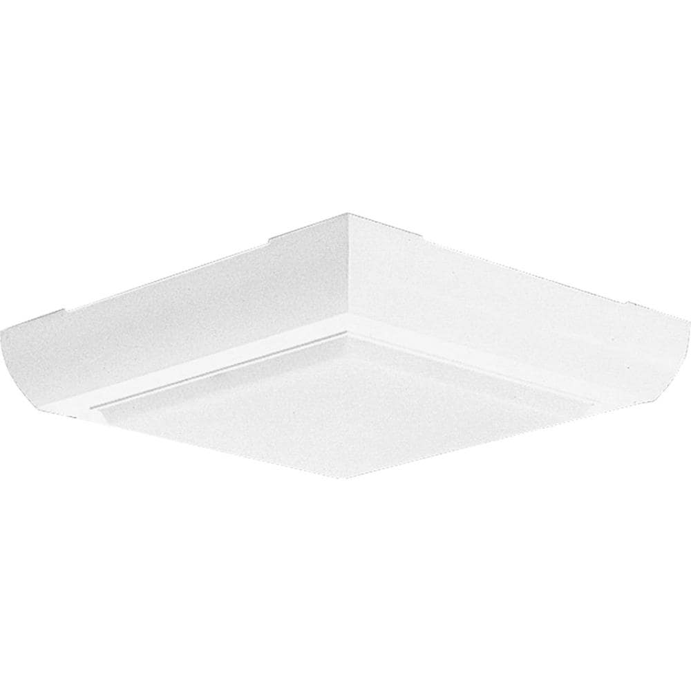 Progress Lighting P7182-30 Squares 2-Light 9.5-in White Flush Mount Light