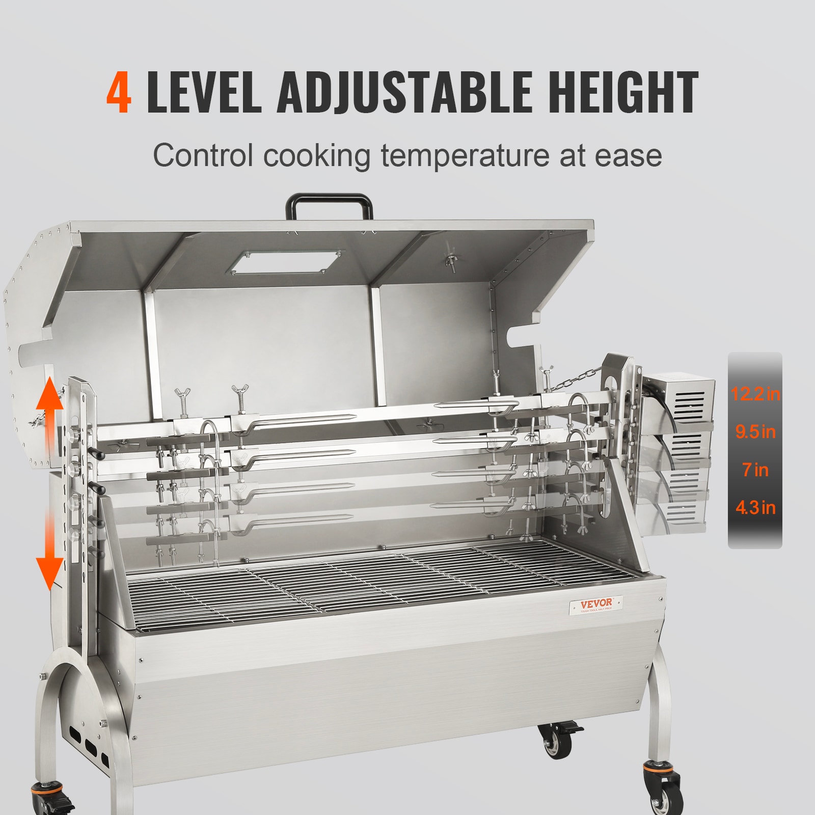 American Blaze 60 Counter-Top Charbroiler & Grill- Spinning Grillers