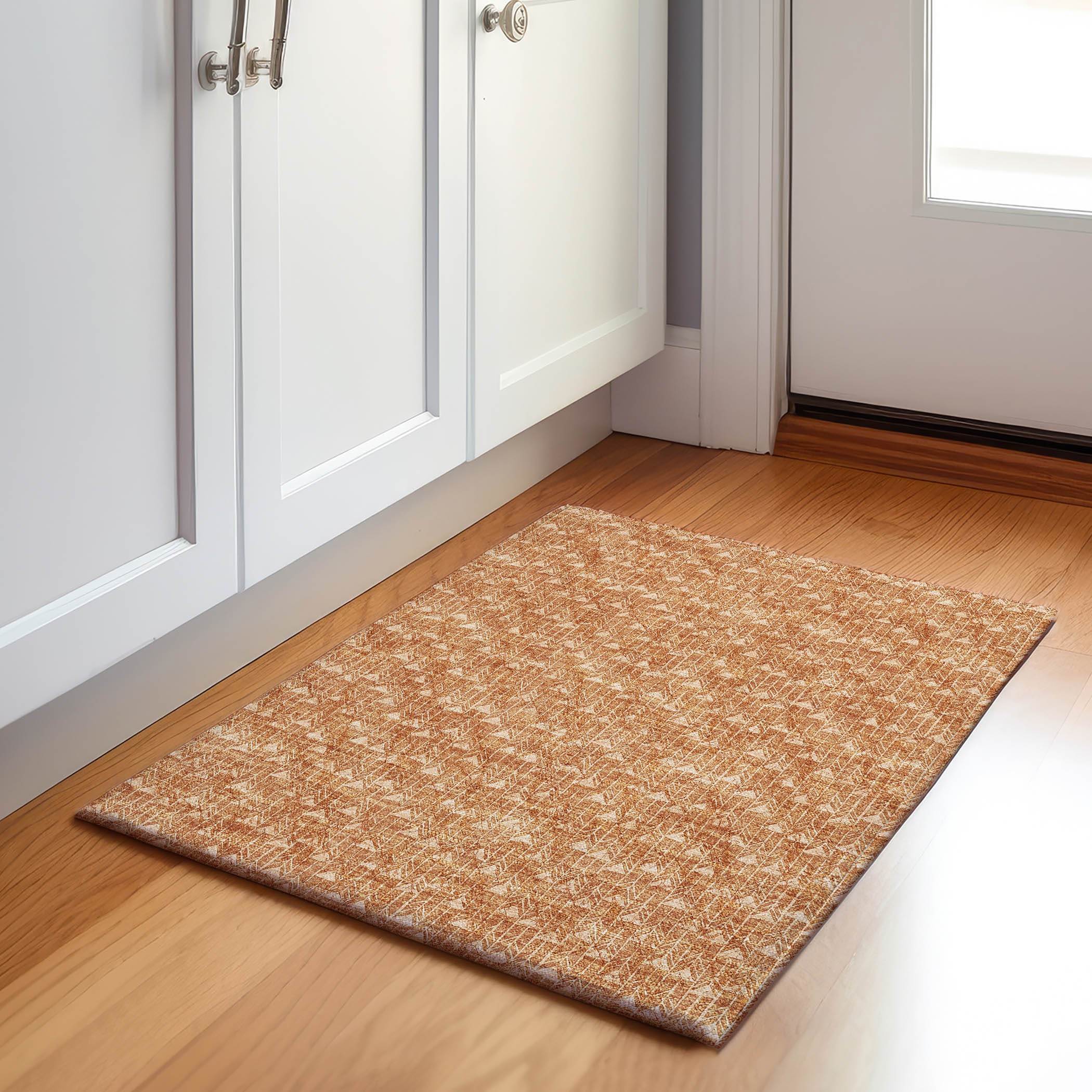 Addison Rugs AMF555TR20X30 Mayfield AMF555TR 2 x 3 (ft) Loomed Polyester Terracotta Rectangular Indoor Geometric Machine washable Area rug