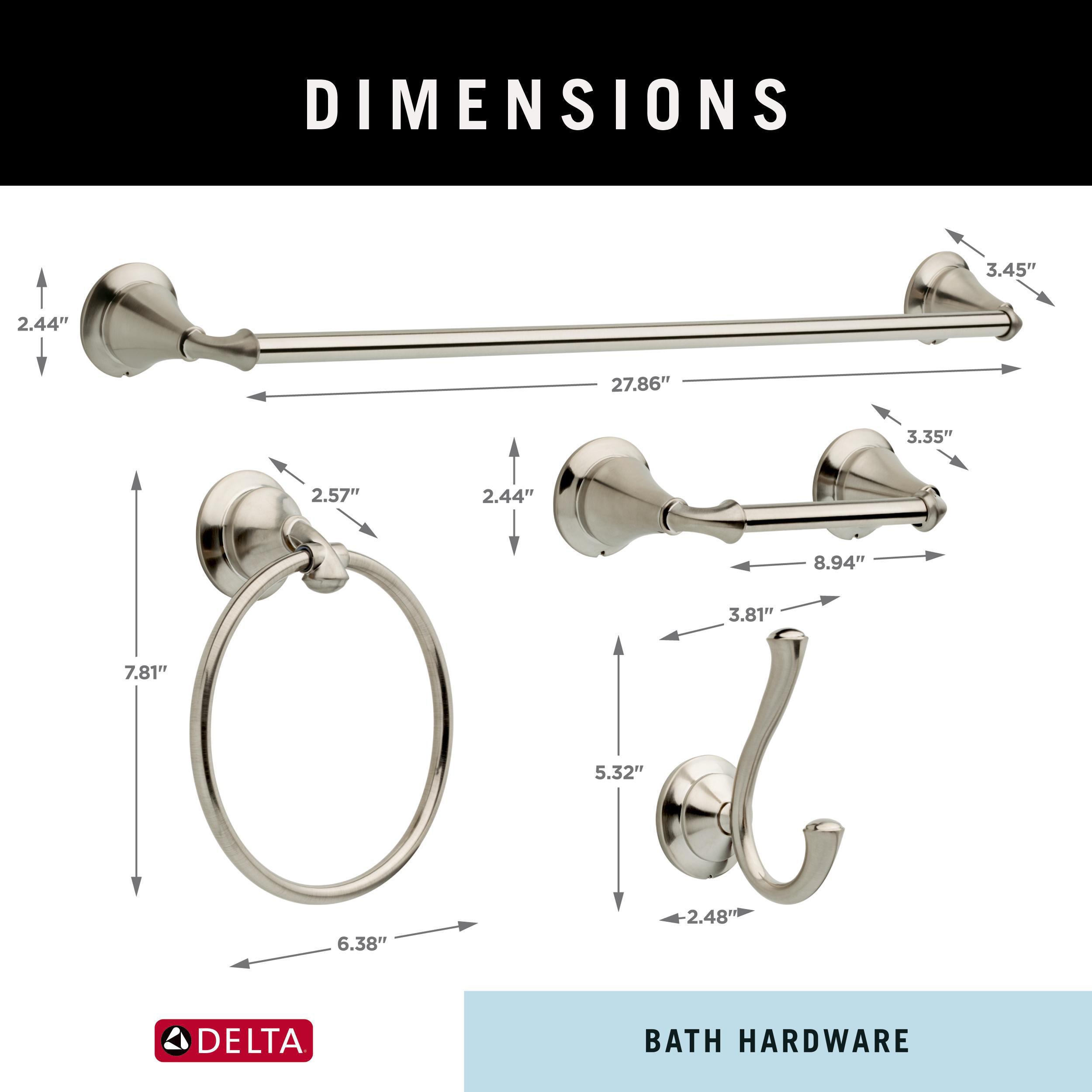 Delta 4 Piece Linden Stainless Steel Decorative Bathroom Hardware Set   65514420 