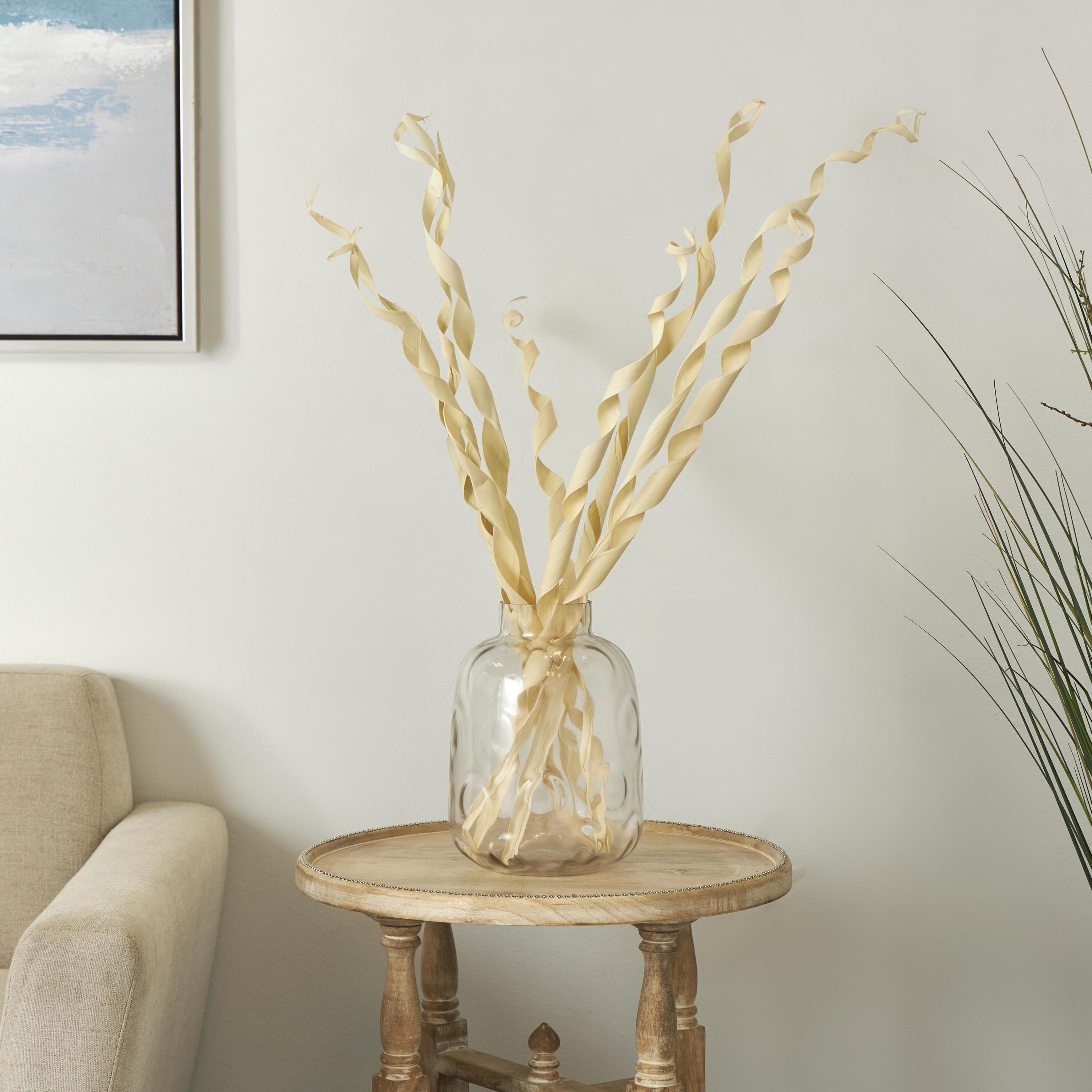 Grayson Lane 820692 45-Inches Cream Tall Rolled Indoor Desktop Palm Artificial plant