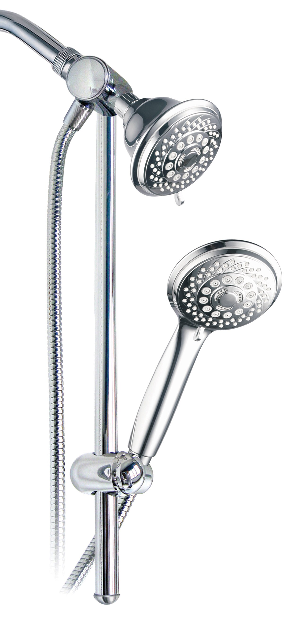 AquaSource Chrome Shower Faucet Bar System with 3-way Diverter at Lowes.com