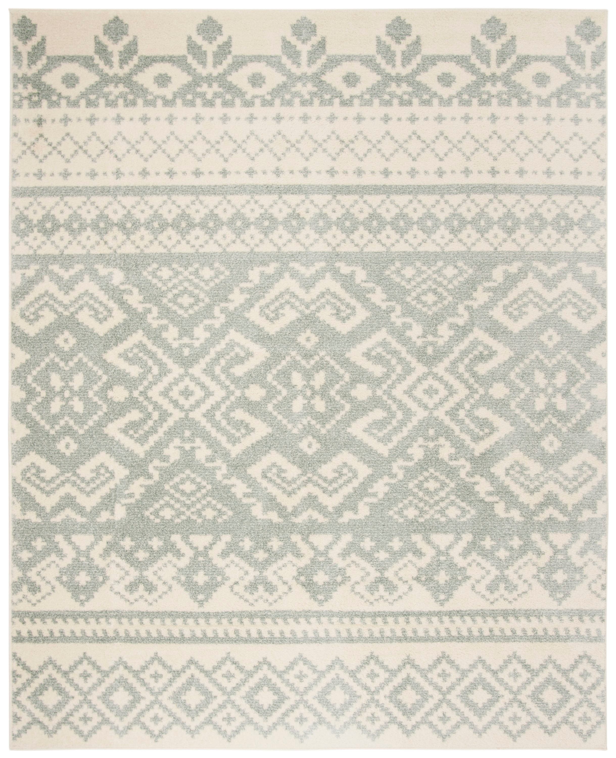 Safavieh ADR107S-6 Adirondack Taos 6 x 9 (ft) Loomed Polypropylene Ivory/Slate Rectangular Indoor Lodge Area rug