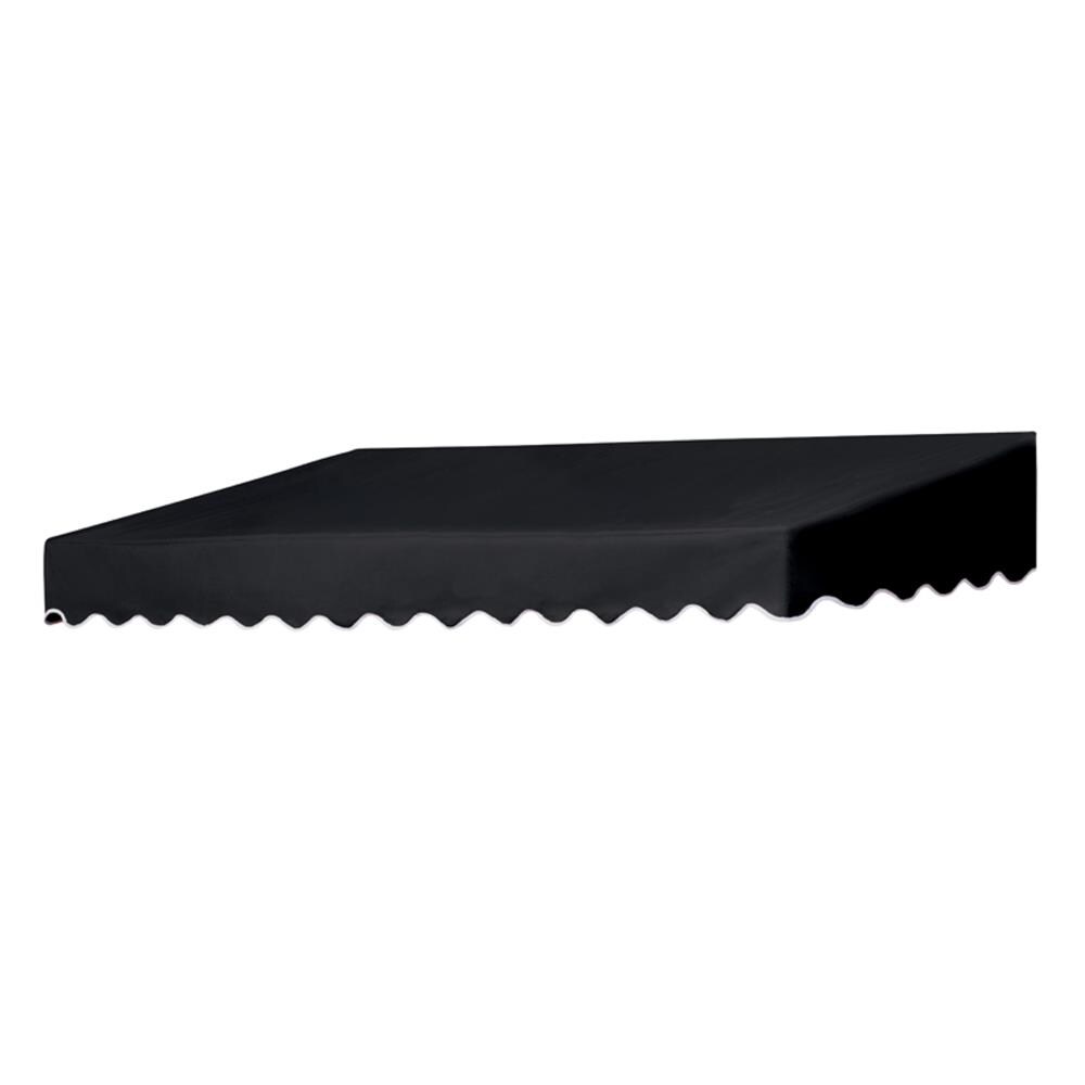 Door Canopy in a Box 3020911 Traditional 96-Inches Wide x 50-Inches Projection x 21-Inches Height Fabric Ebony Solid Fixed Door Awning