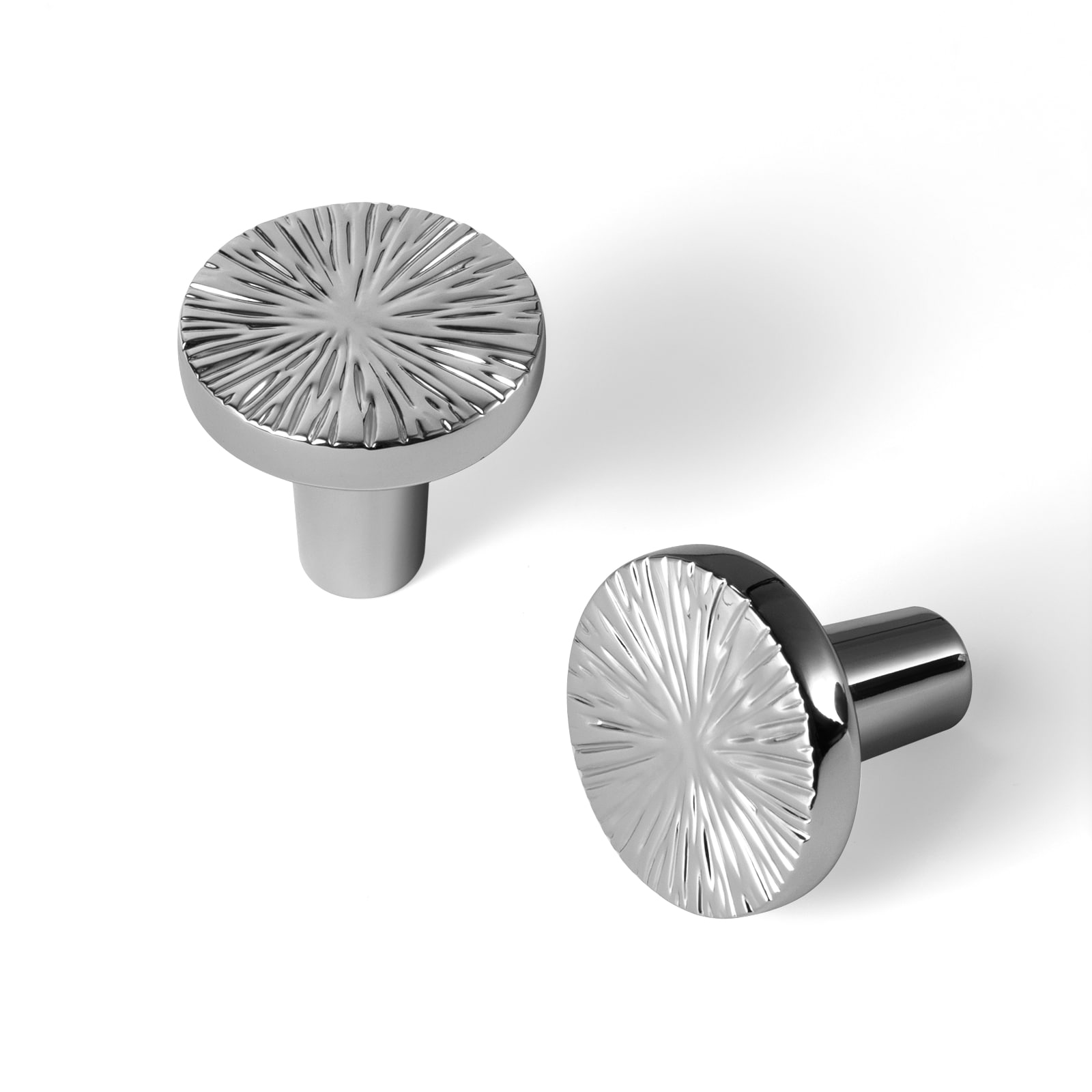 Miaokesen 9617DG-DK 1-1/10-in Polished Chrome Round Modern Cabinet Knob 6 -Pack