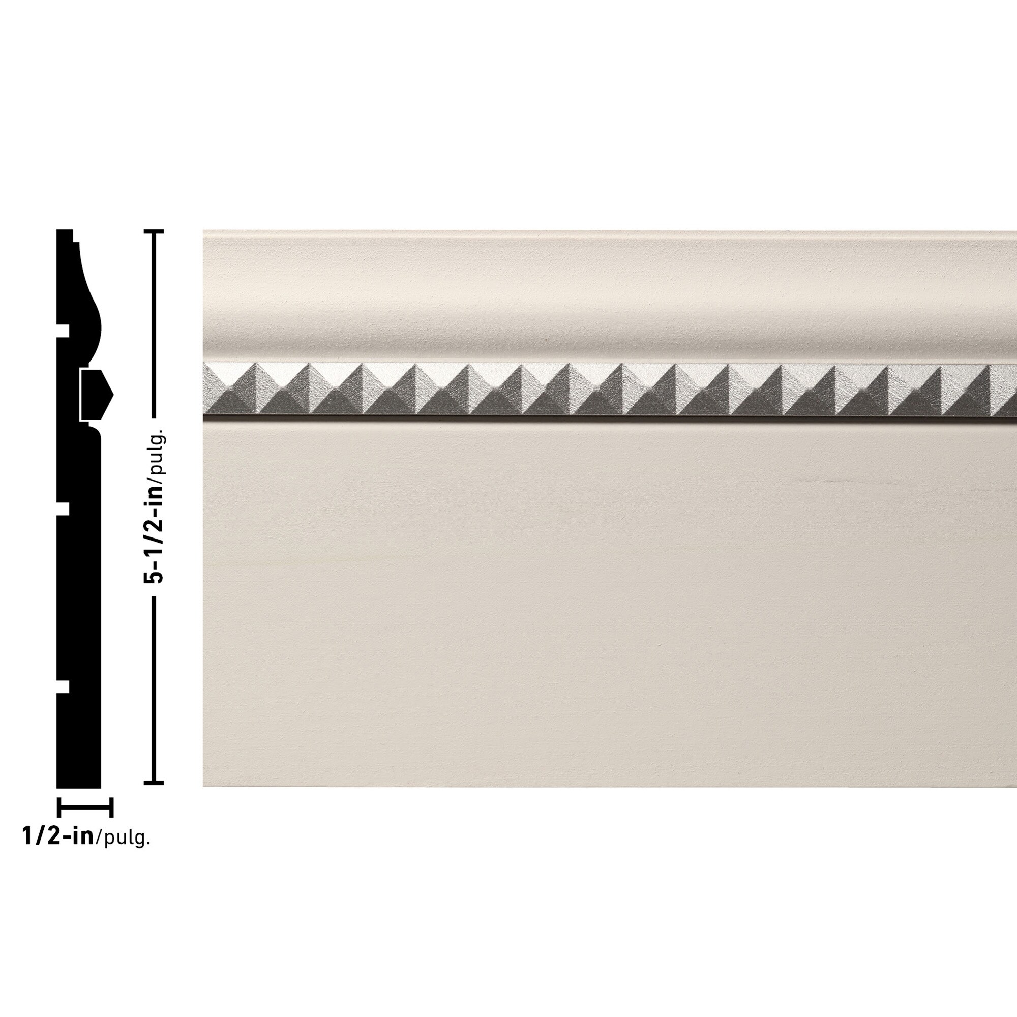 Ornamental Mouldings 1329-8PRIM03SLV Baseboard-Moulding - View #3
