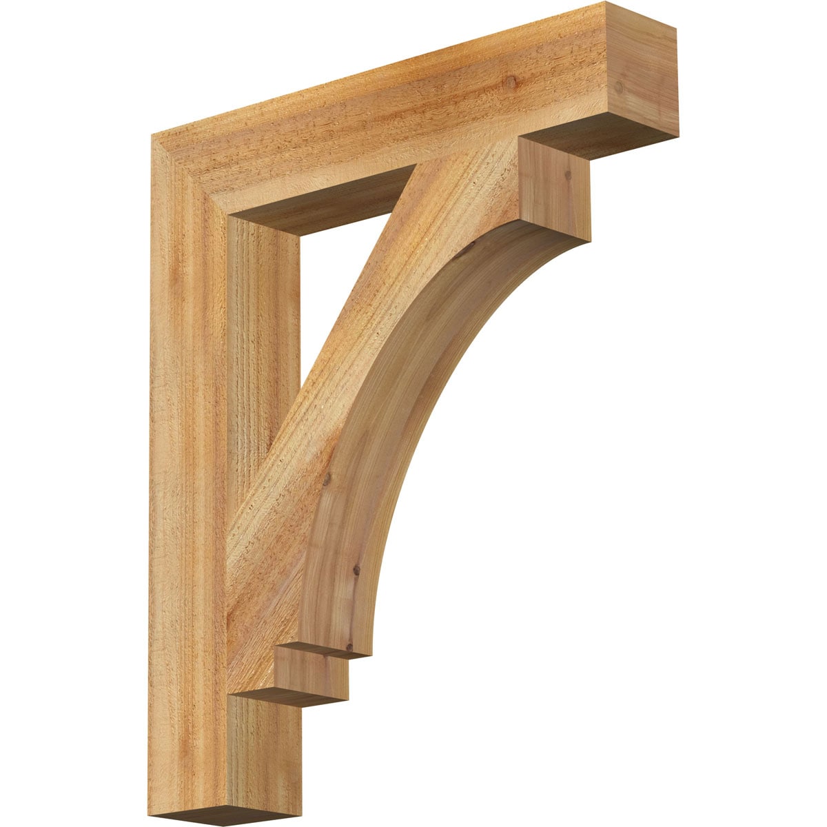 Ekena Millwork BKT04X22X26IMP05RWR Imperial Block Rough Sawn 4-in x 22-in x 26-in Western red cedar Brown Wood Standard bracket