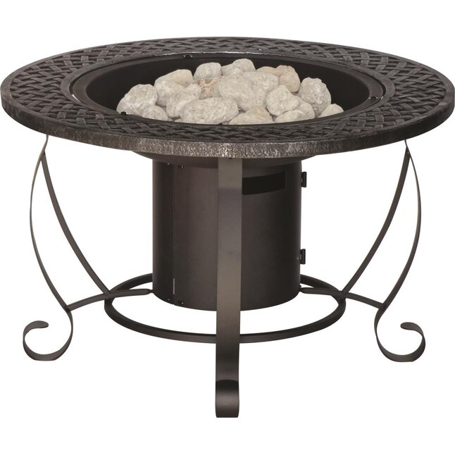 Steel Propane Gas Fire Pit At, Garden Treasures Fire Pit Set
