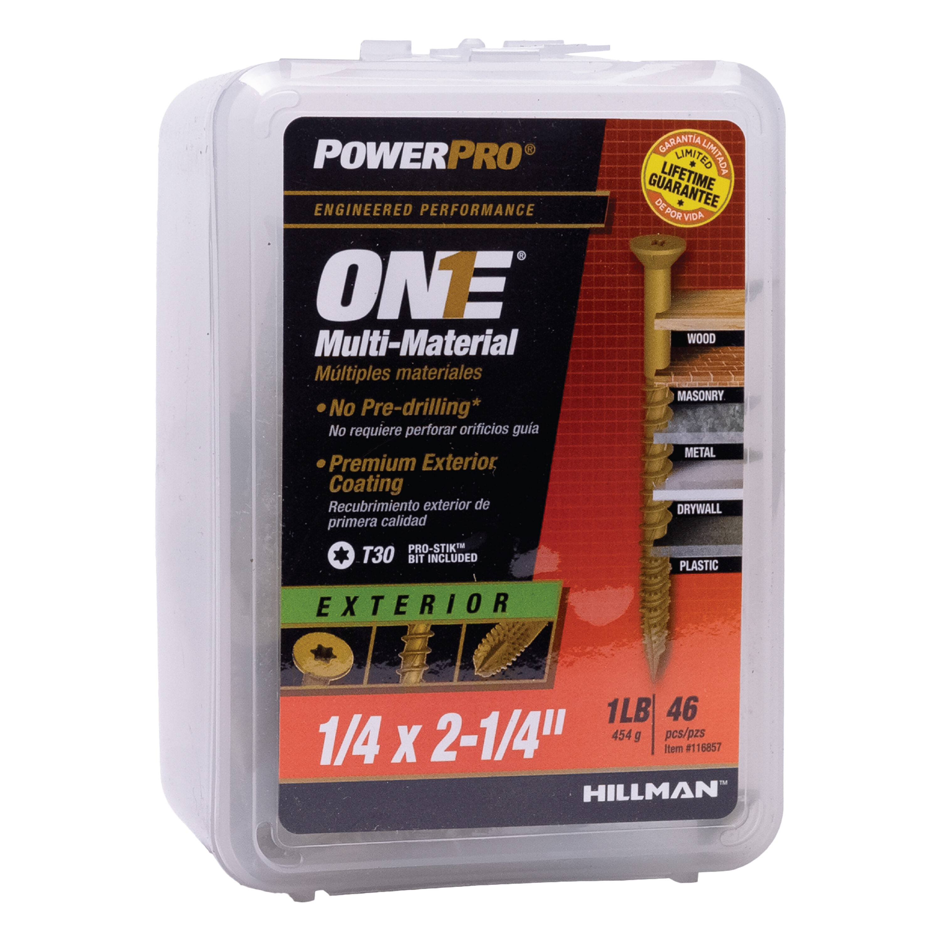 Power Pro 1/4-in x 2-1/4-in Epoxy One Exterior Wood Screws in the