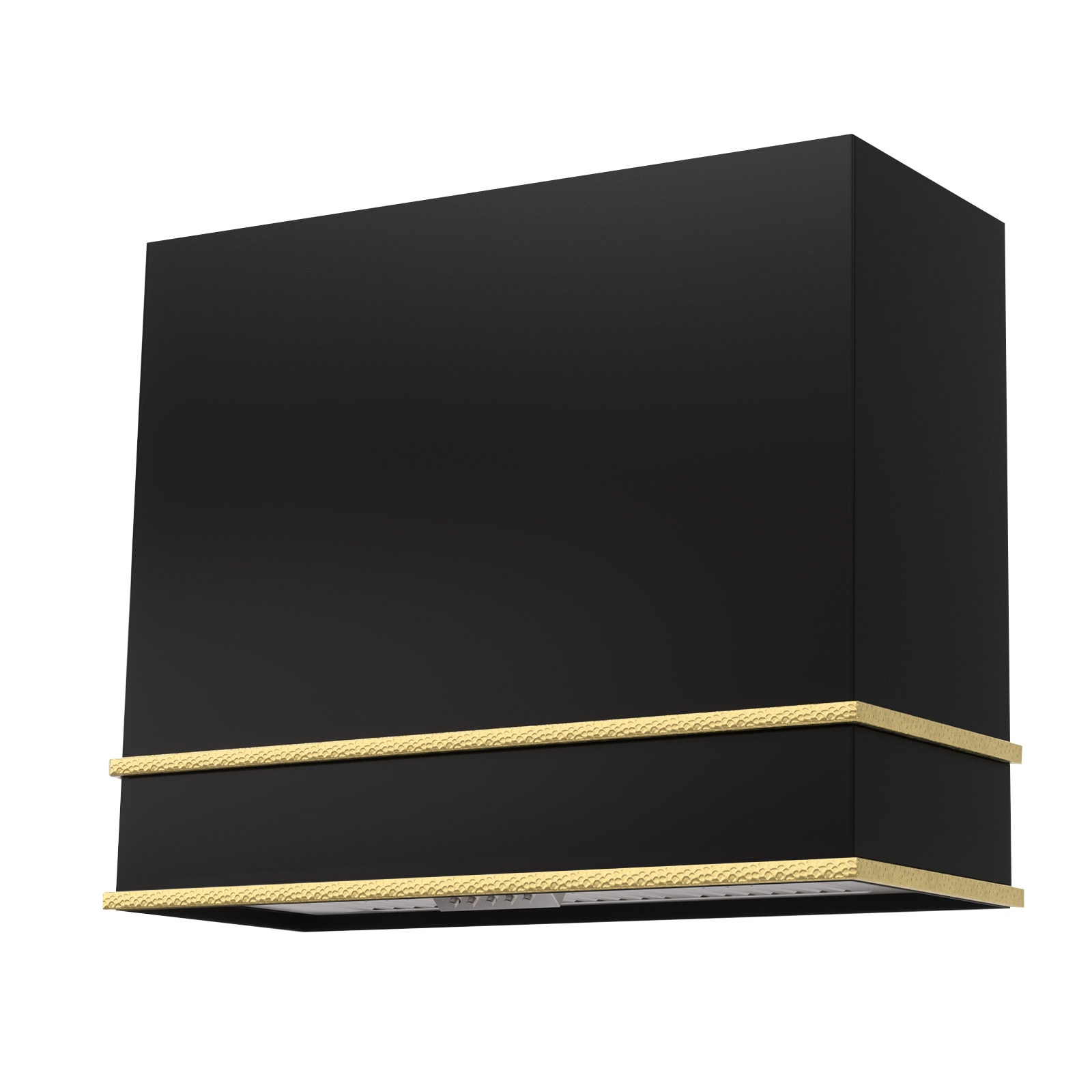 Akicon 36 Inch Black and Gold Stainless Steel Wall Mounted Range Hood
