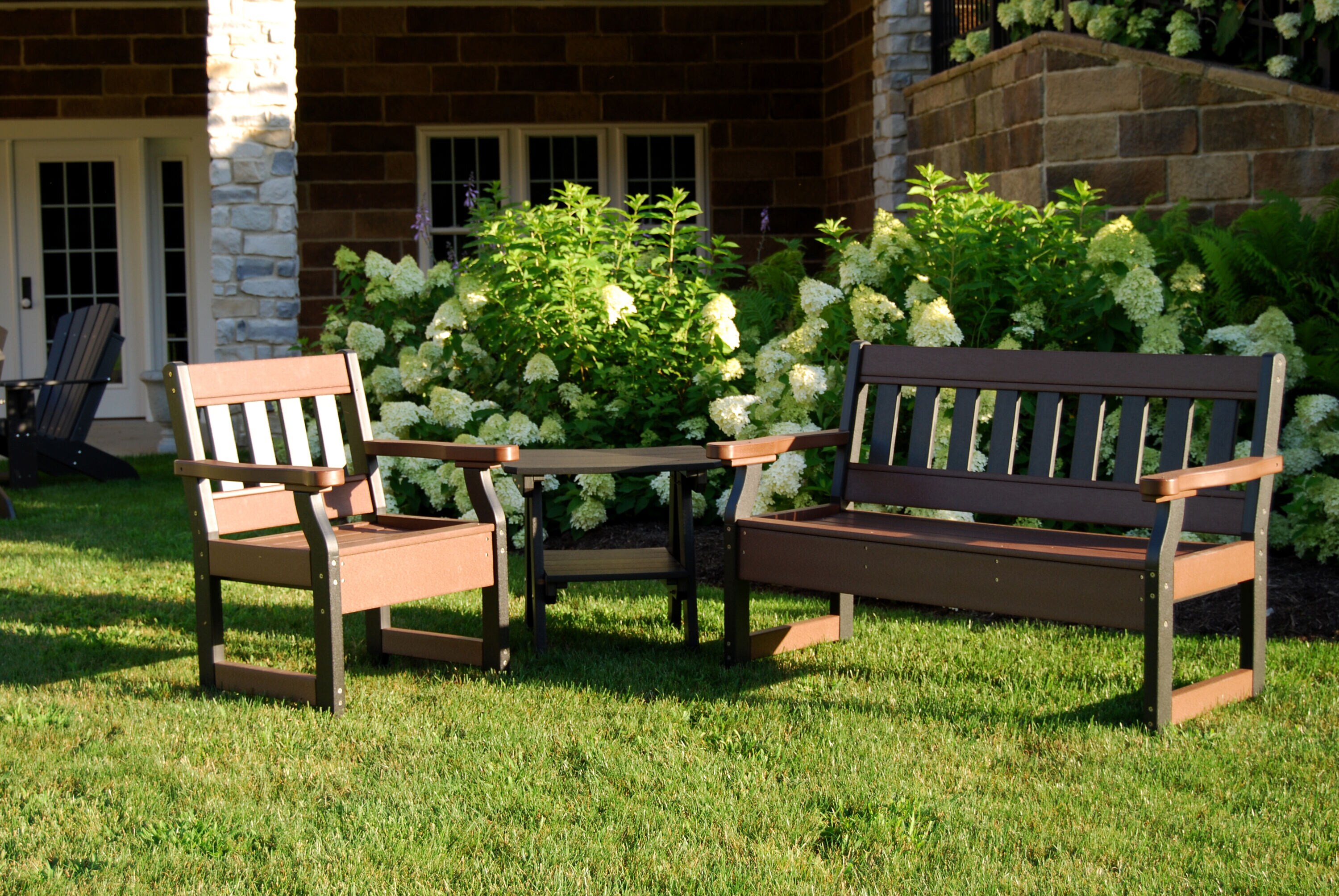 Cardinal Red Poly Lumber Outdoor Dining Chair with Cushion