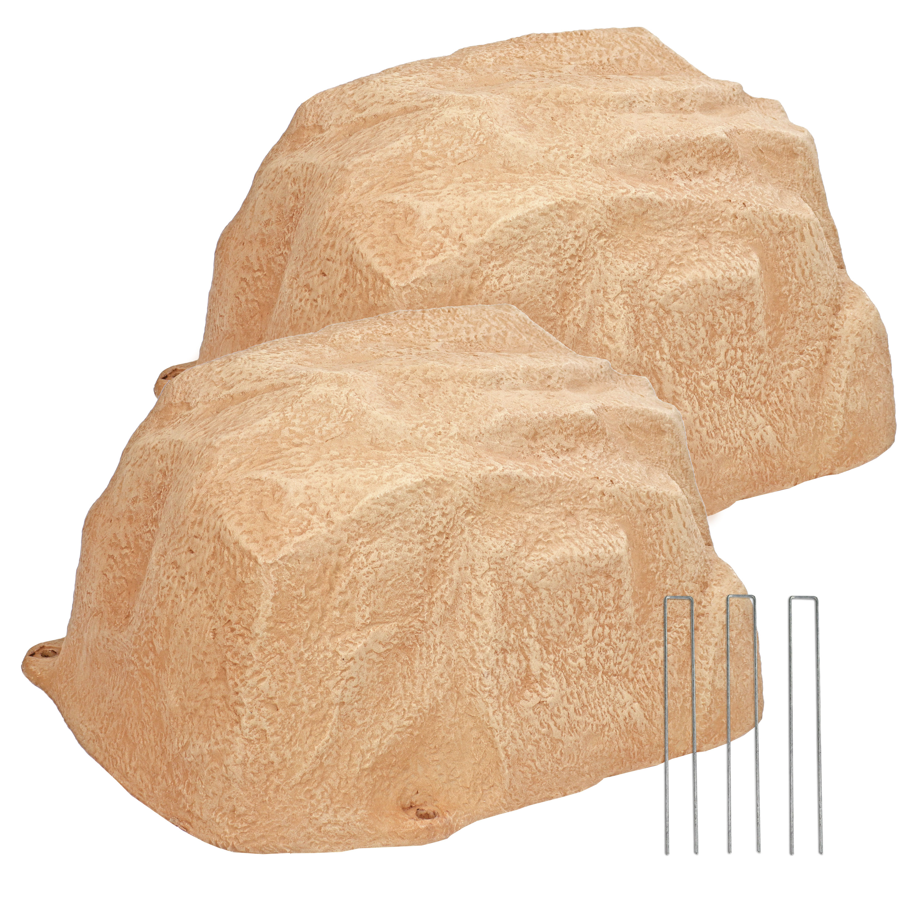 Sunnydaze Decor DG-530-COMBO-2PK Cubic feet 2.6-lb Off-white Decorative rock ( 0.5 - 3.0-in Rock Size )