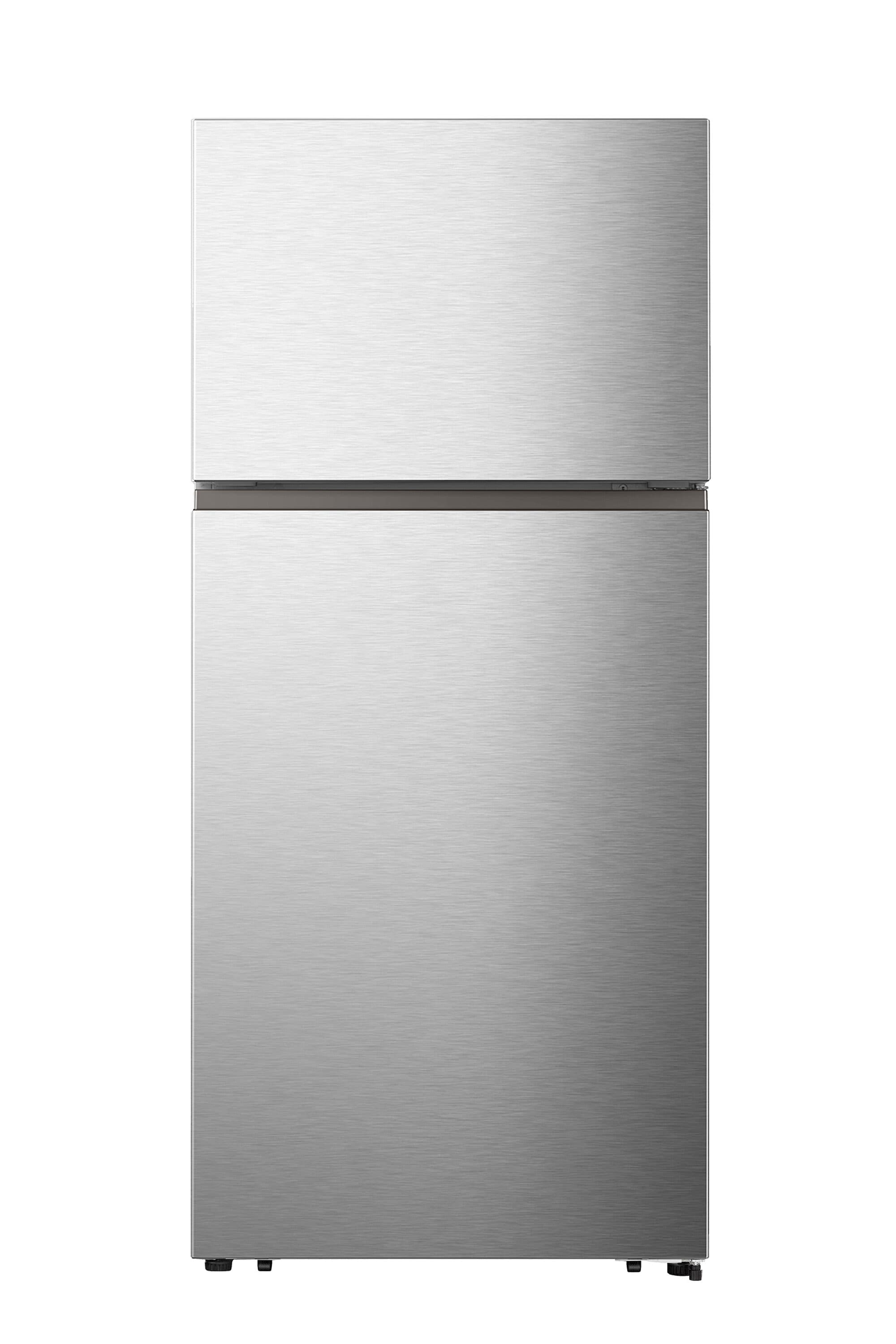 Hisense HRT180N6ASE Top Mount 18-cu ft Top-Freezer Refrigerator ( Stainless Steel ) Garage Ready ENERGY STAR Certified