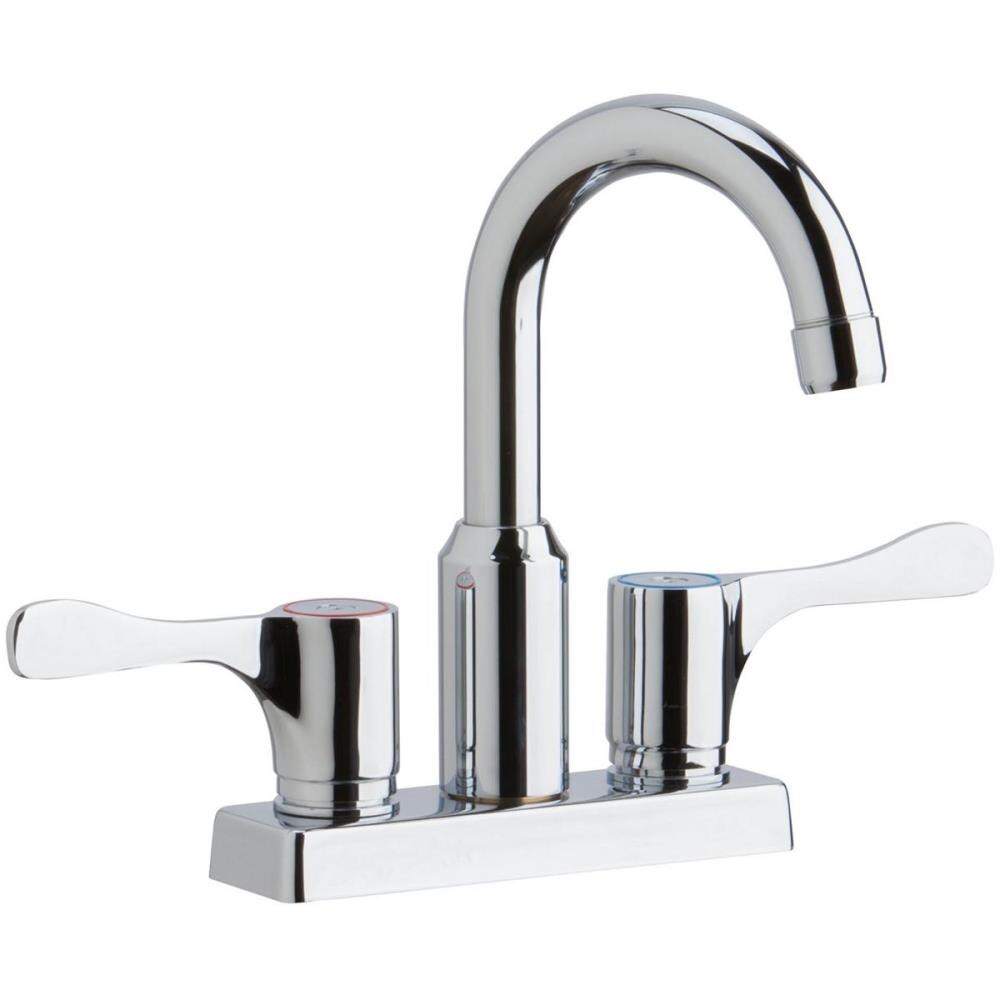 Elkay Chrome Double Handle Commercial Kitchen Faucet At Lowes.com