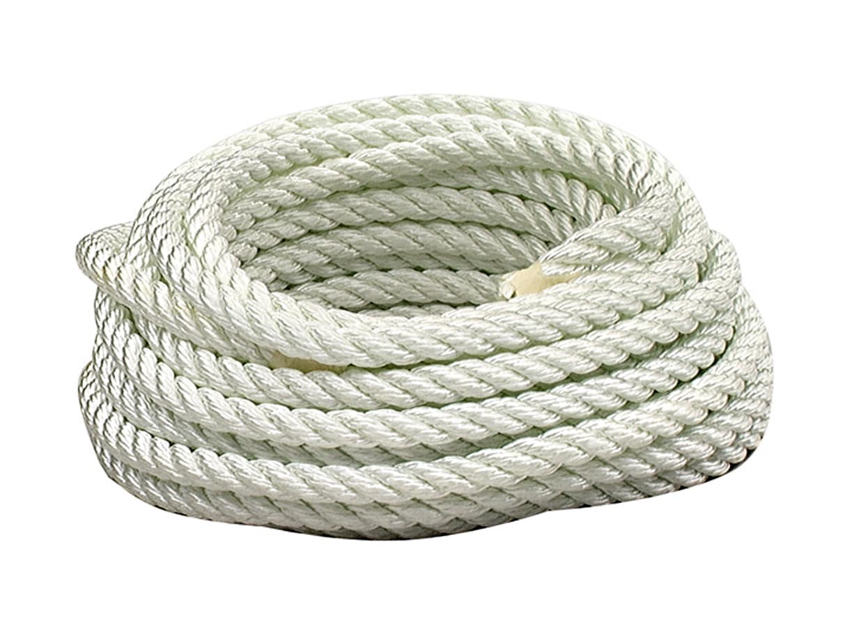 Blue Hawk Lehigh 3/8-in x 50-ft White Twisted Nylon Rope 278 Lbs Brand New 