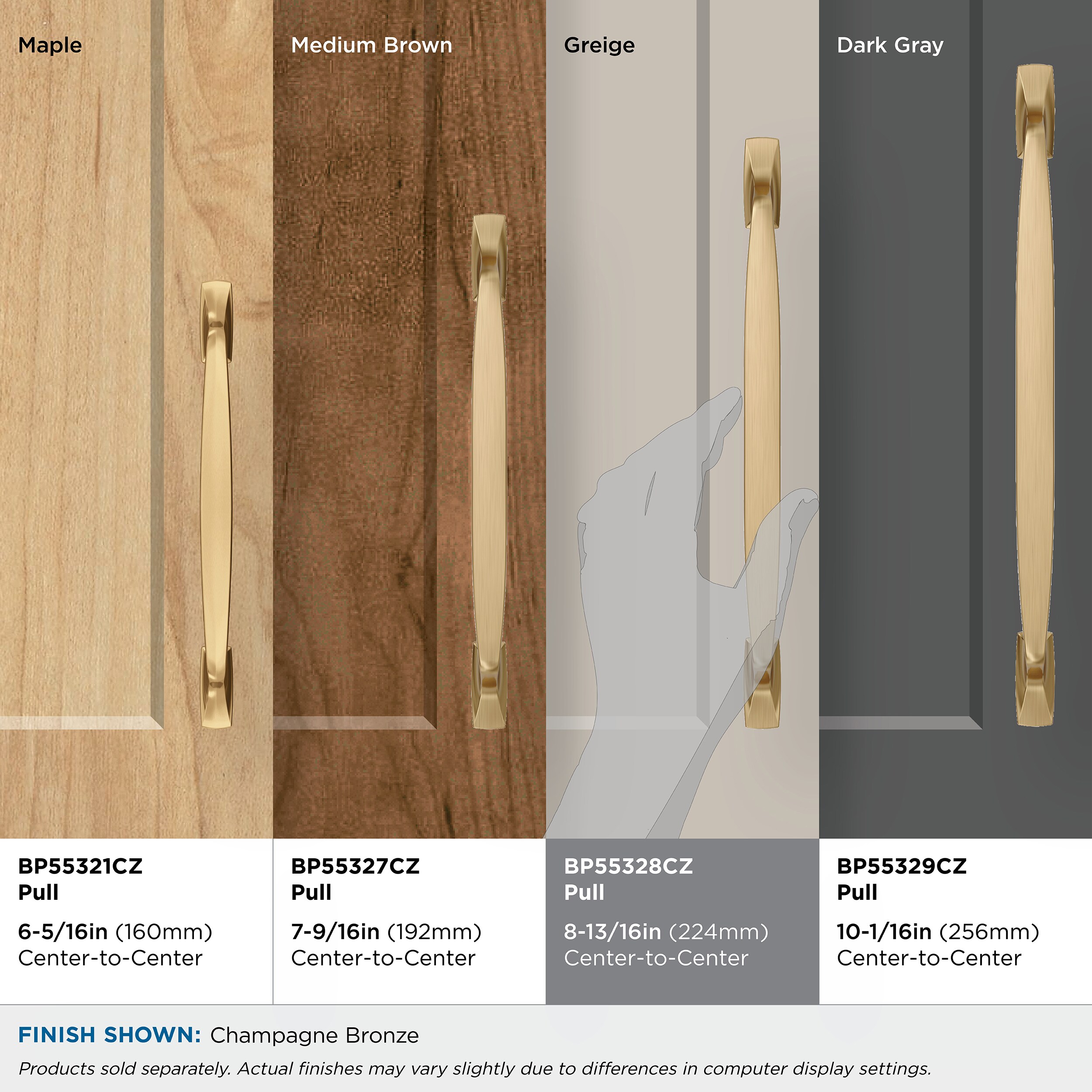 Amerock BP55328CZ Cabinet-Pulls - View #6